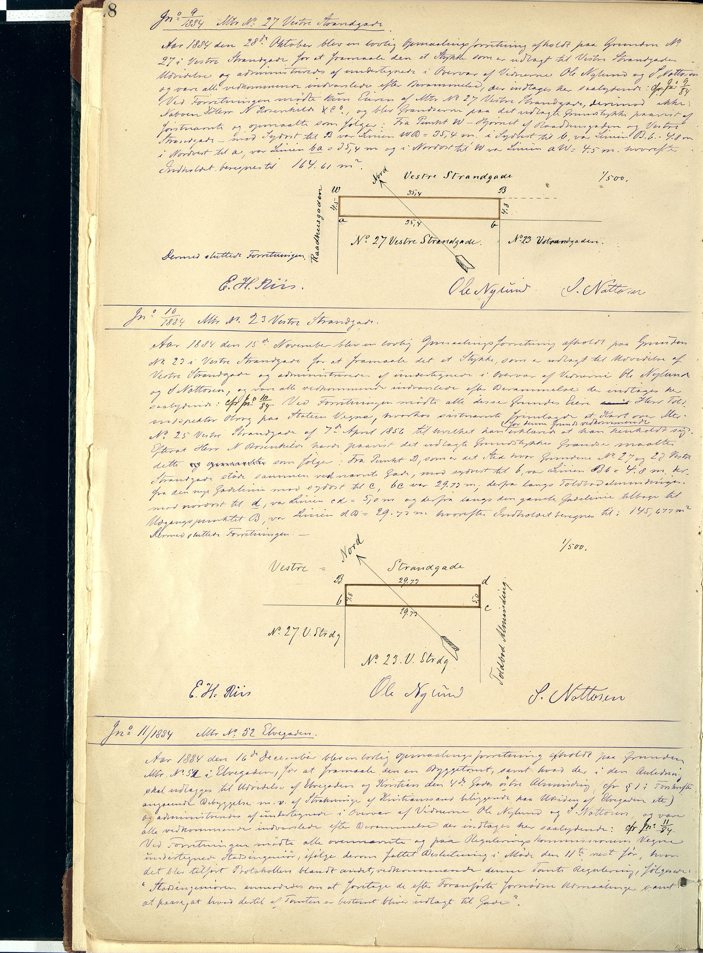 Kristiansand By - Magistraten, ARKSOR/1001KG122/I/Ic/L0008: Grunnmålingsprotokoll nr.6 (d), 1884-1908