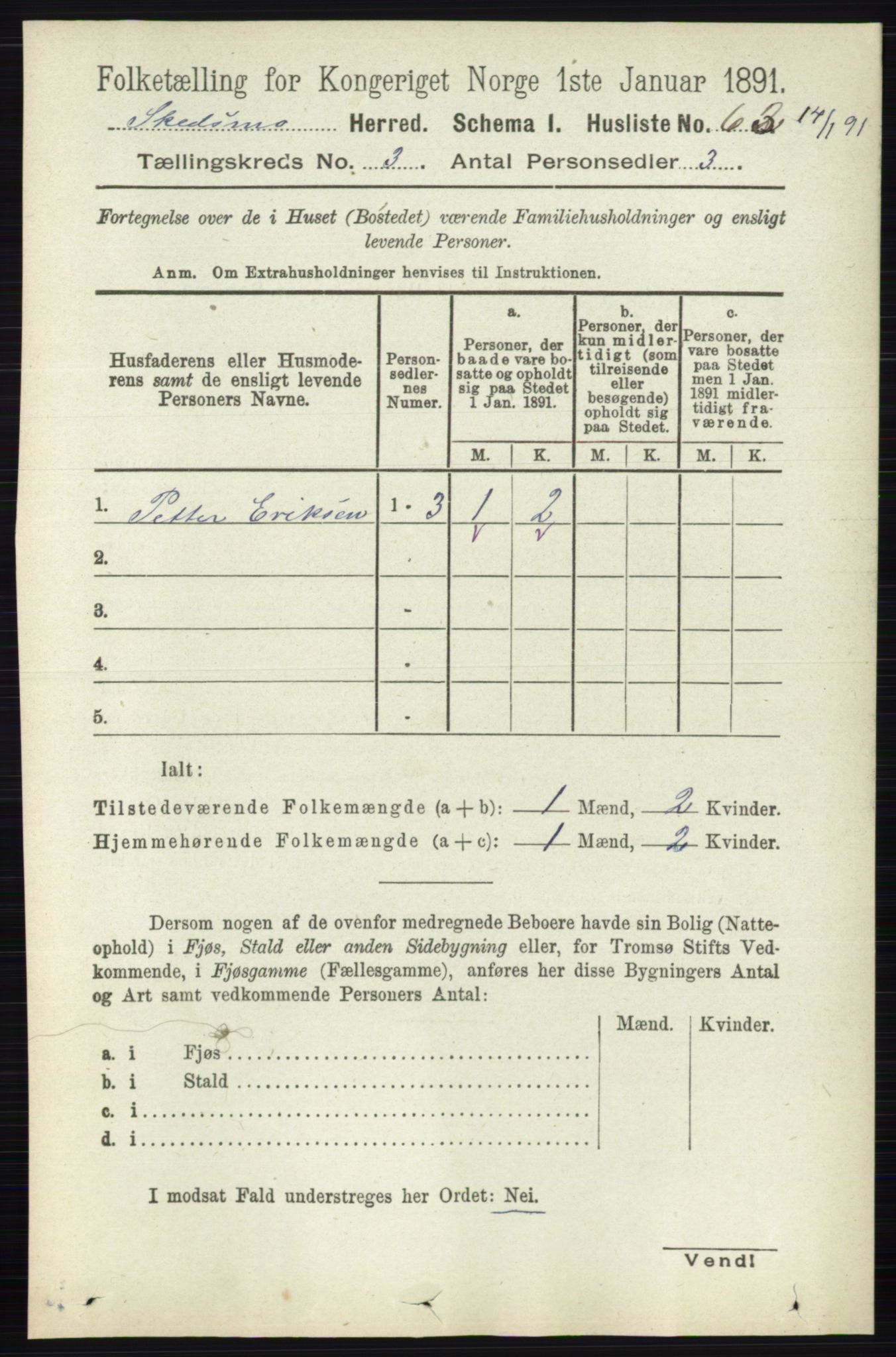 RA, 1891 census for 0231 Skedsmo, 1891, p. 1281