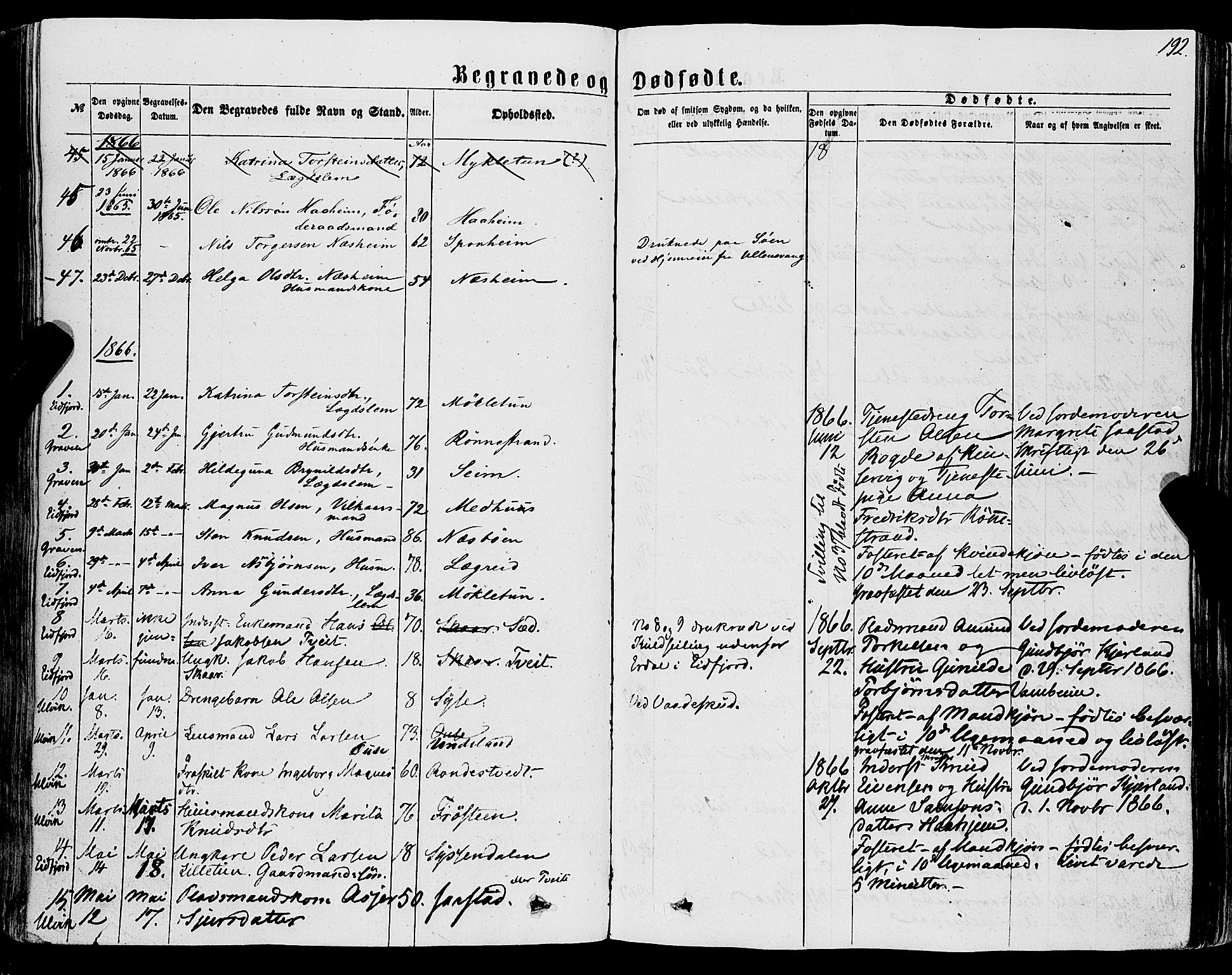 Ulvik sokneprestembete, AV/SAB-A-78801/H/Haa: Parish register (official) no. A 15, 1864-1878, p. 192