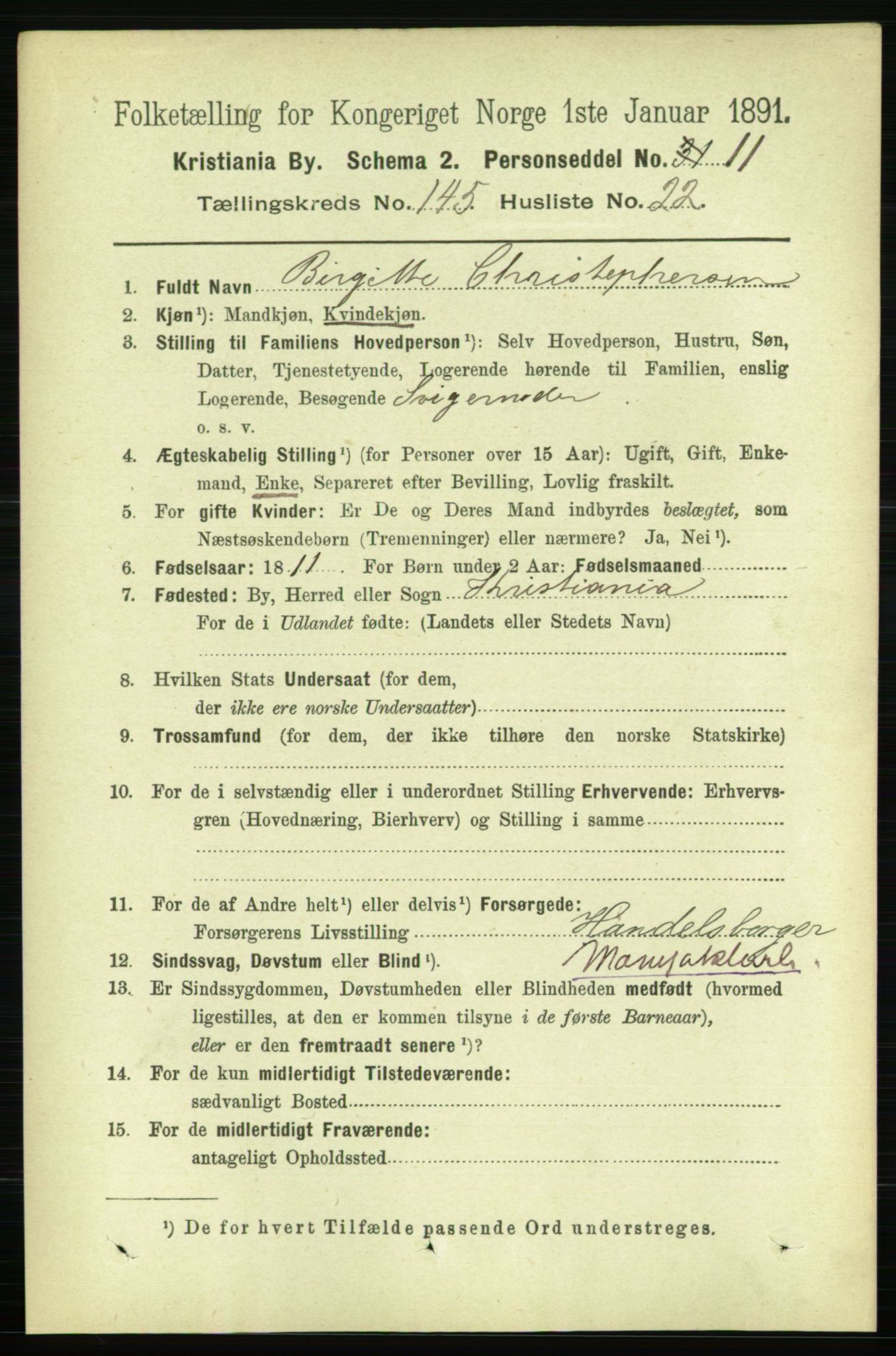 RA, 1891 census for 0301 Kristiania, 1891, p. 80017