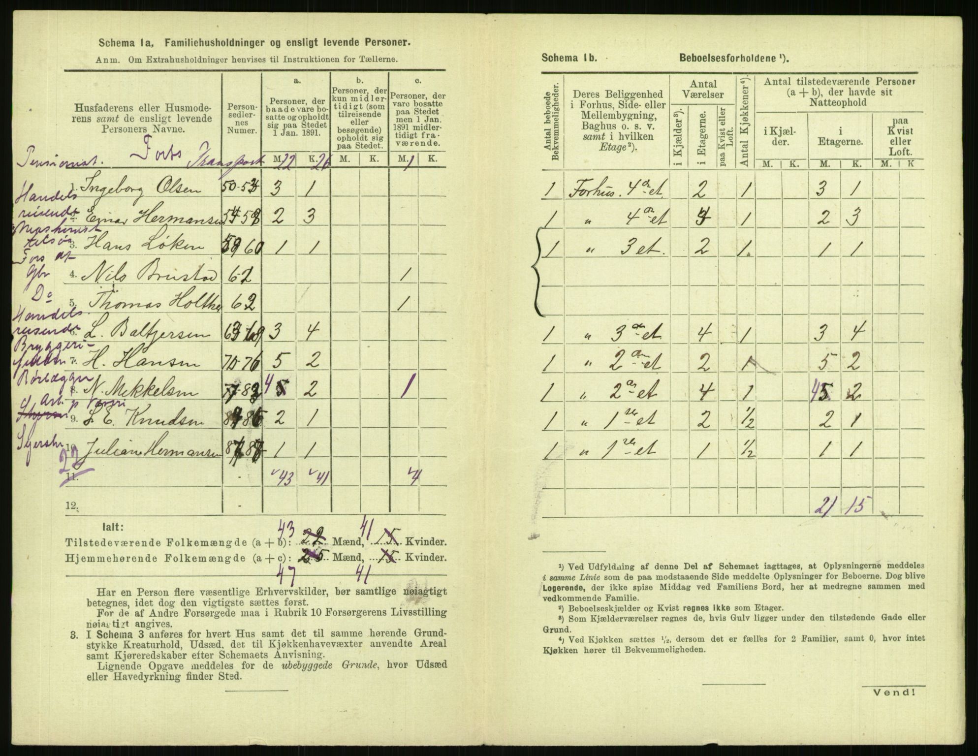 RA, 1891 census for 0301 Kristiania, 1891, p. 133040