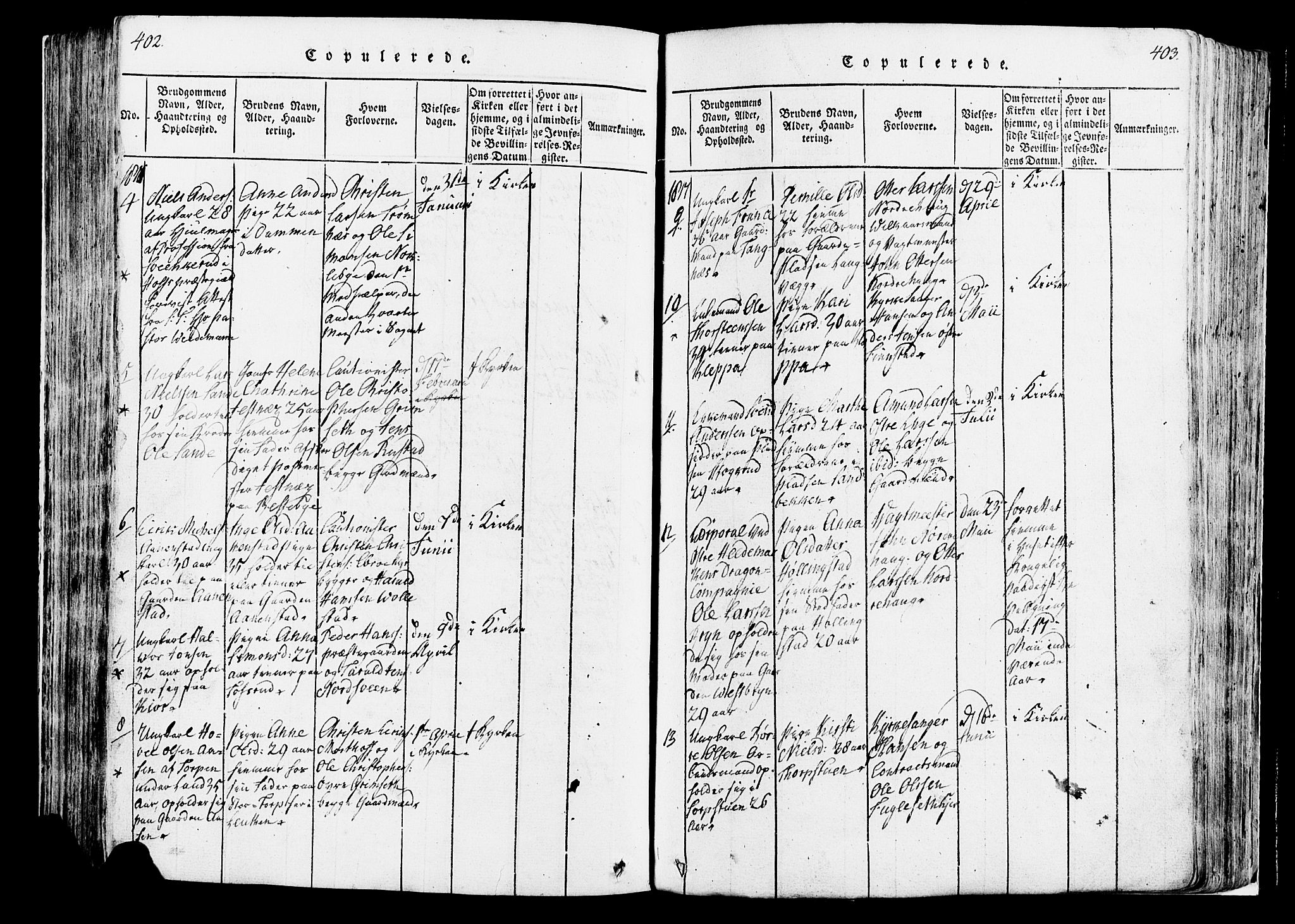 Løten prestekontor, SAH/PREST-022/K/Ka/L0005: Parish register (official) no. 5, 1814-1832, p. 402-403