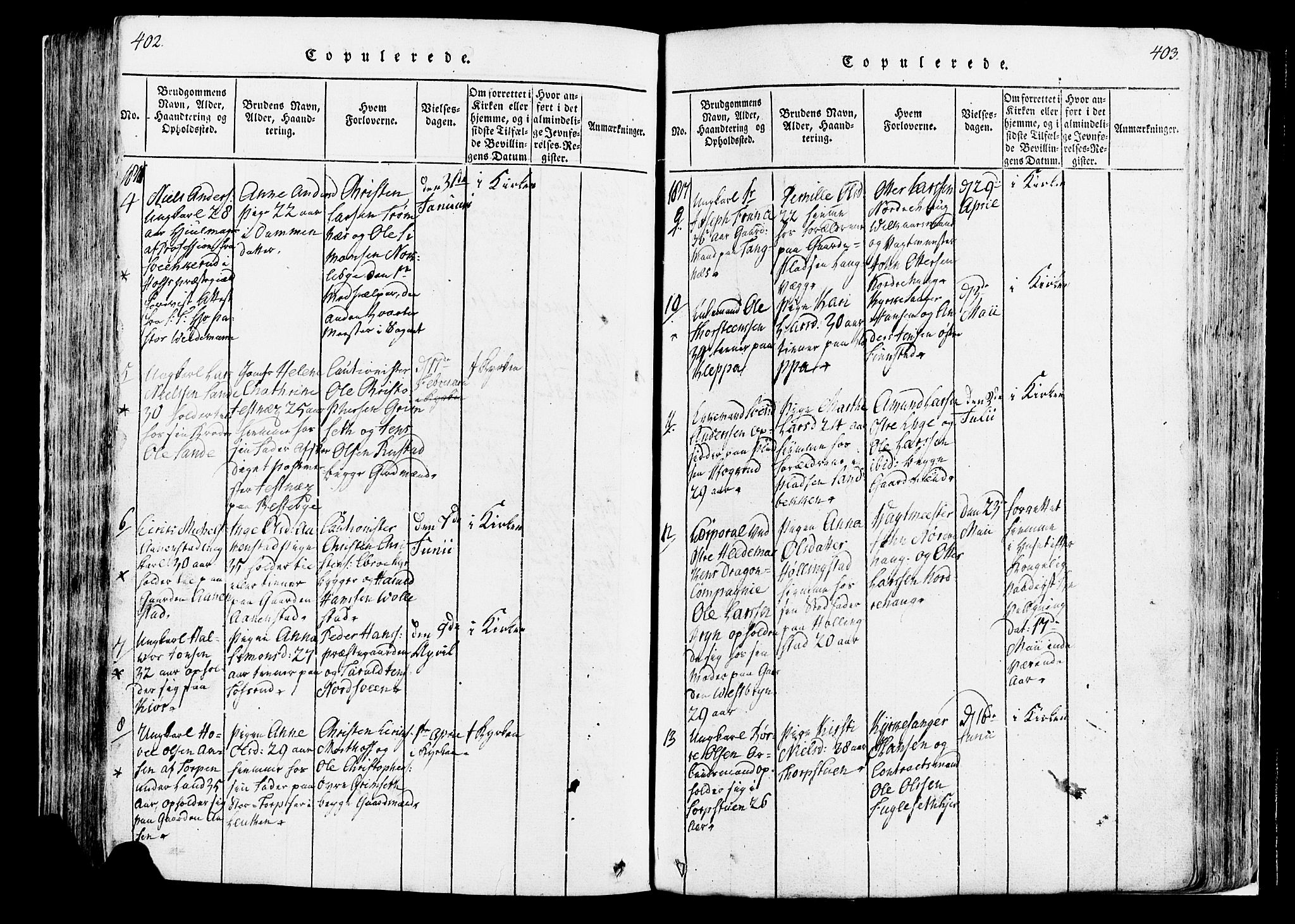 Løten prestekontor, AV/SAH-PREST-022/K/Ka/L0005: Parish register (official) no. 5, 1814-1832, p. 402-403