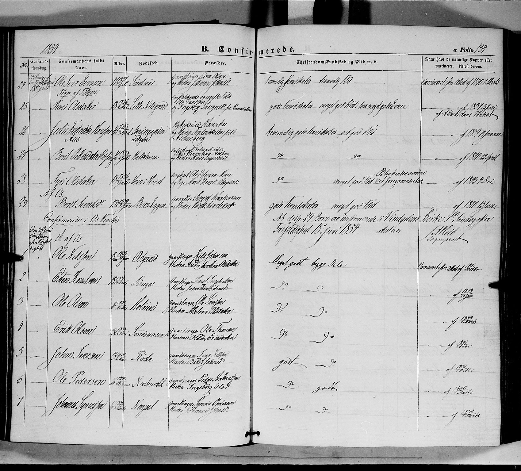 Tolga prestekontor, AV/SAH-PREST-062/K/L0006: Parish register (official) no. 6, 1852-1876, p. 134