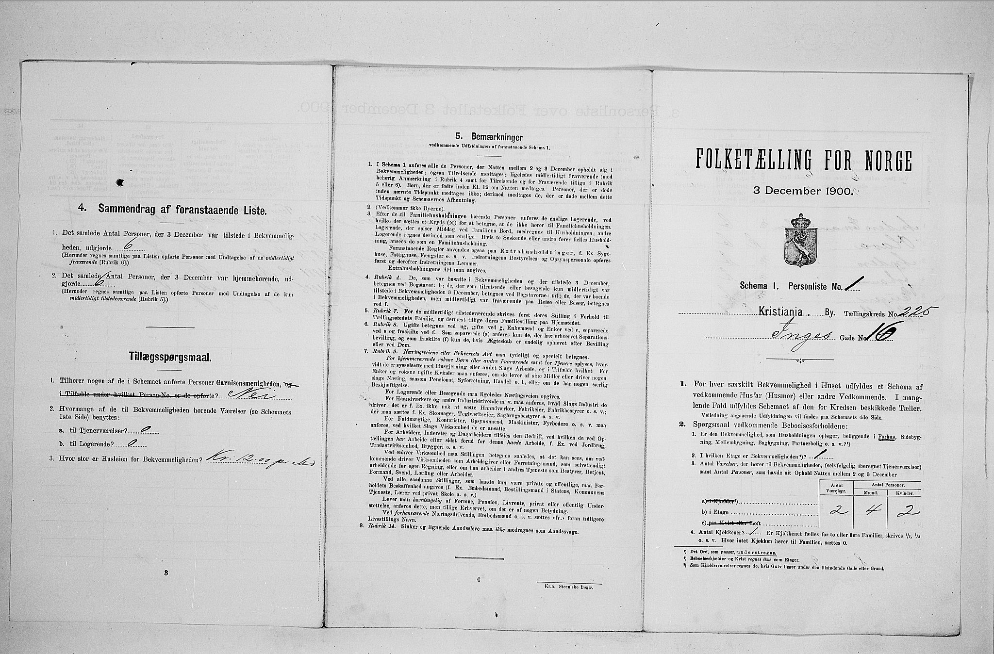 SAO, 1900 census for Kristiania, 1900, p. 41529