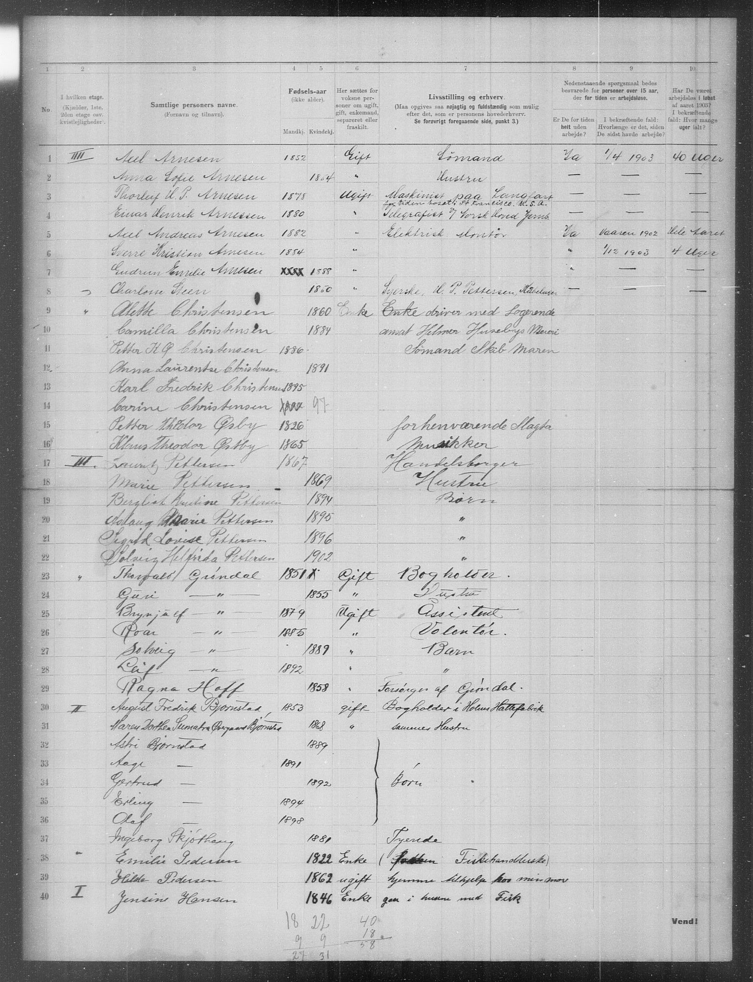 OBA, Municipal Census 1903 for Kristiania, 1903, p. 10377