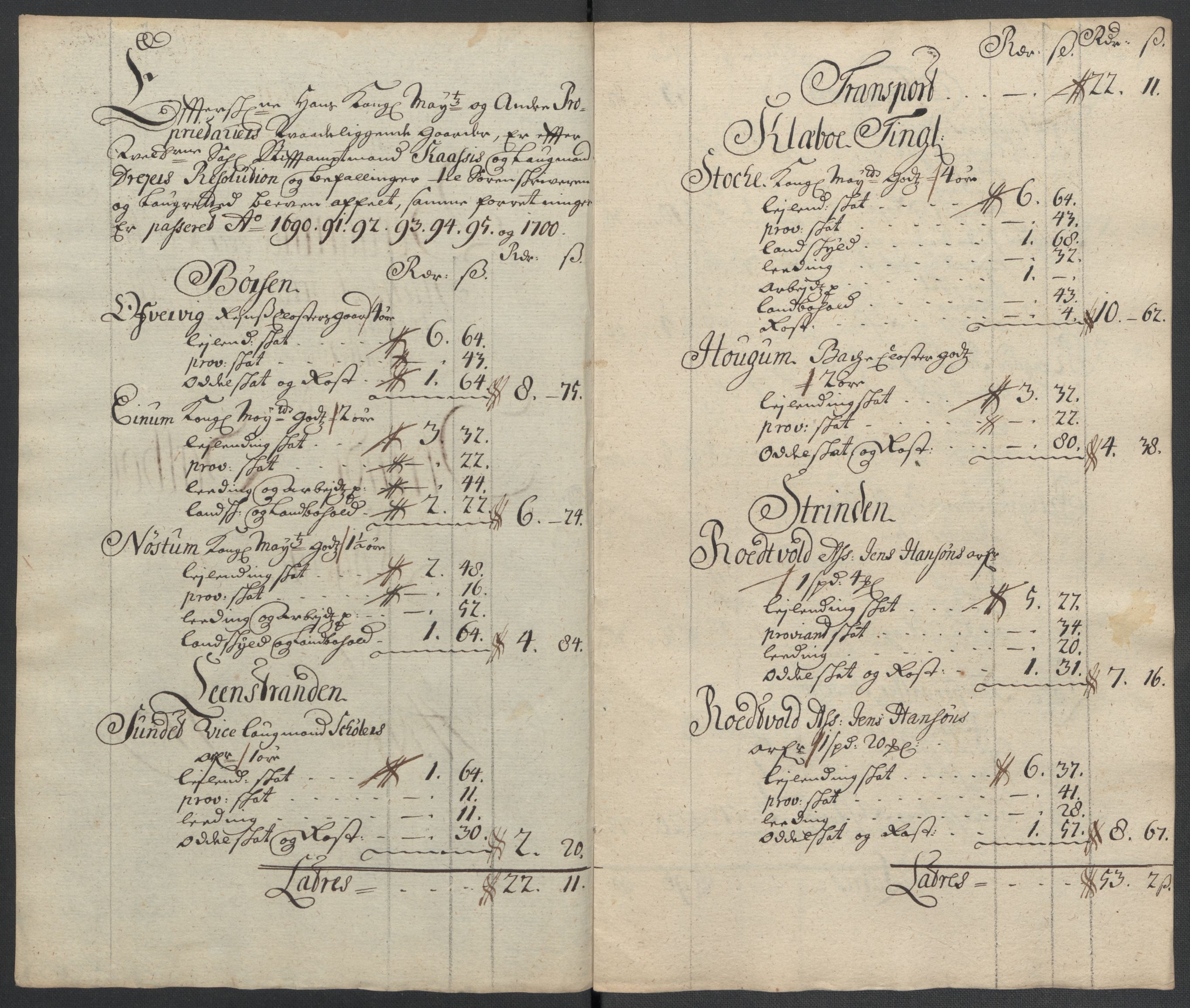 Rentekammeret inntil 1814, Reviderte regnskaper, Fogderegnskap, RA/EA-4092/R61/L4111: Fogderegnskap Strinda og Selbu, 1709-1710, p. 187