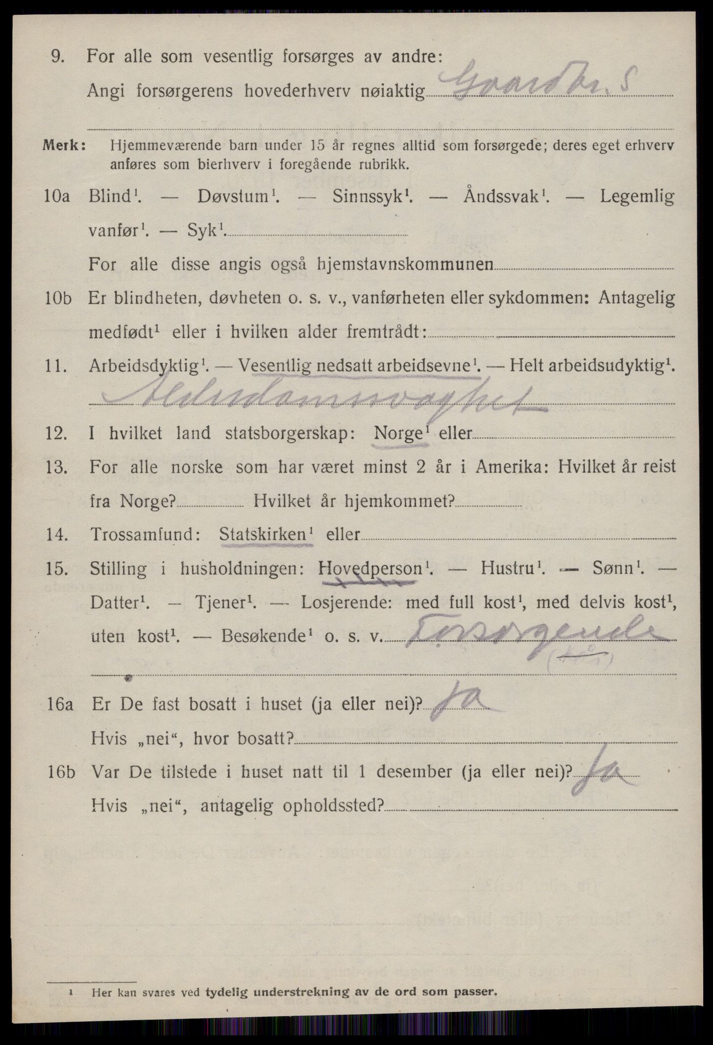 SAT, 1920 census for Stranda, 1920, p. 544