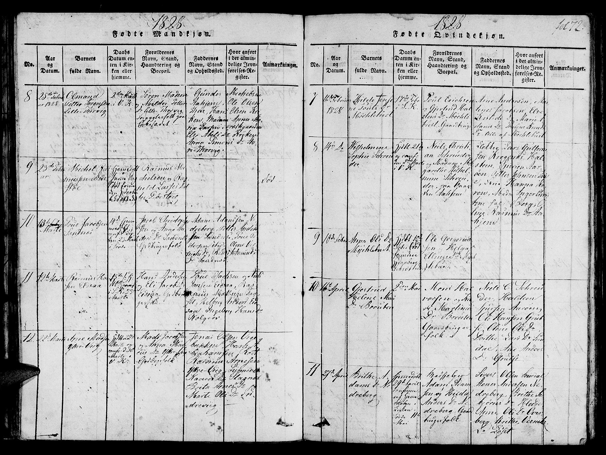 Ministerialprotokoller, klokkerbøker og fødselsregistre - Møre og Romsdal, AV/SAT-A-1454/501/L0004: Parish register (official) no. 501A04, 1816-1831, p. 72