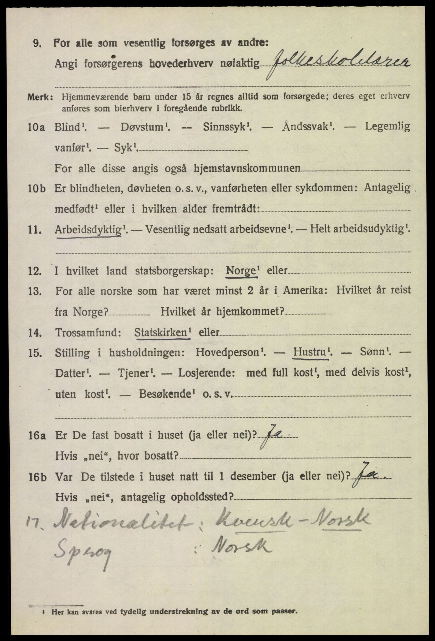 SAH, 1920 census for Grue, 1920, p. 11704