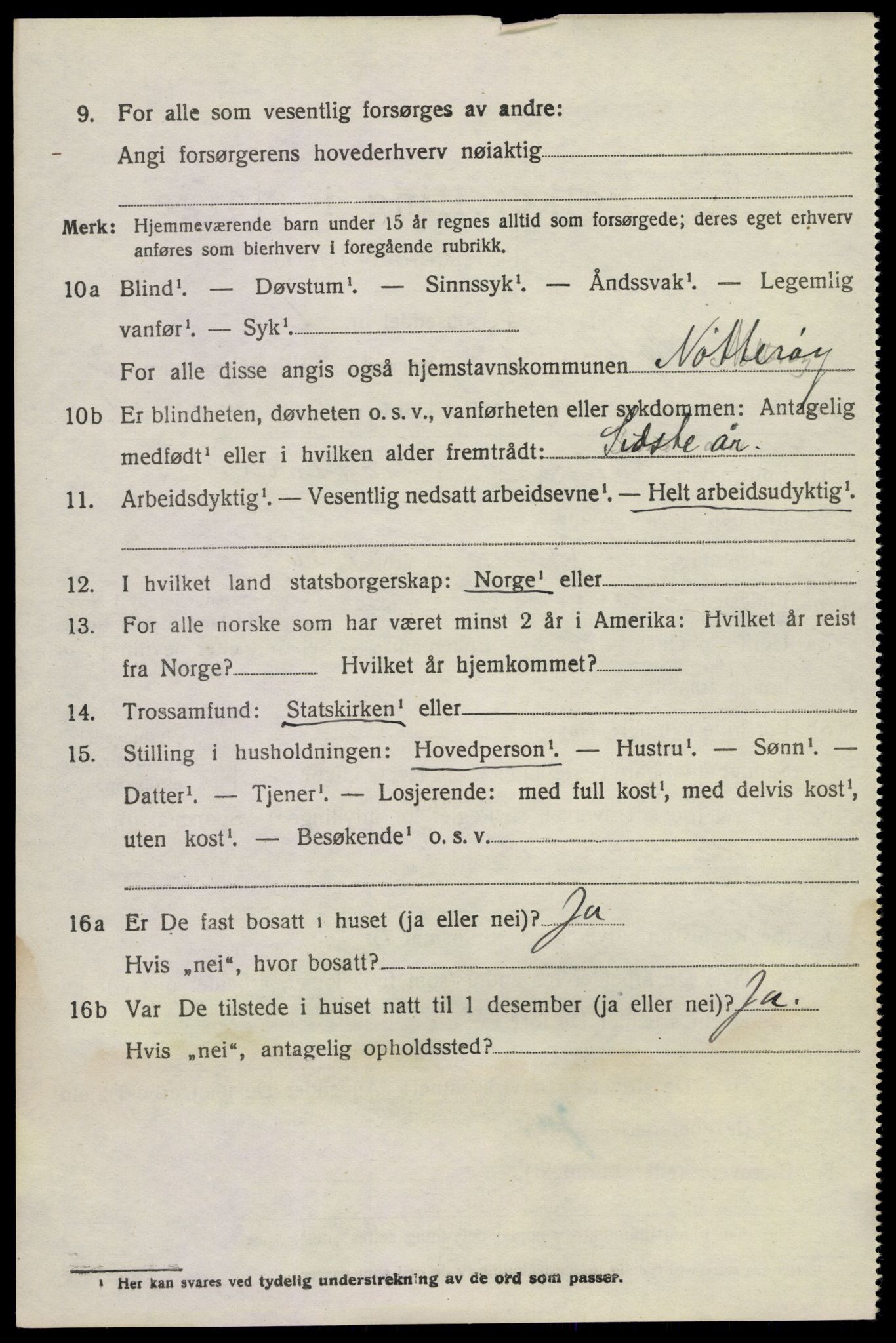 SAKO, 1920 census for Nøtterøy, 1920, p. 6186
