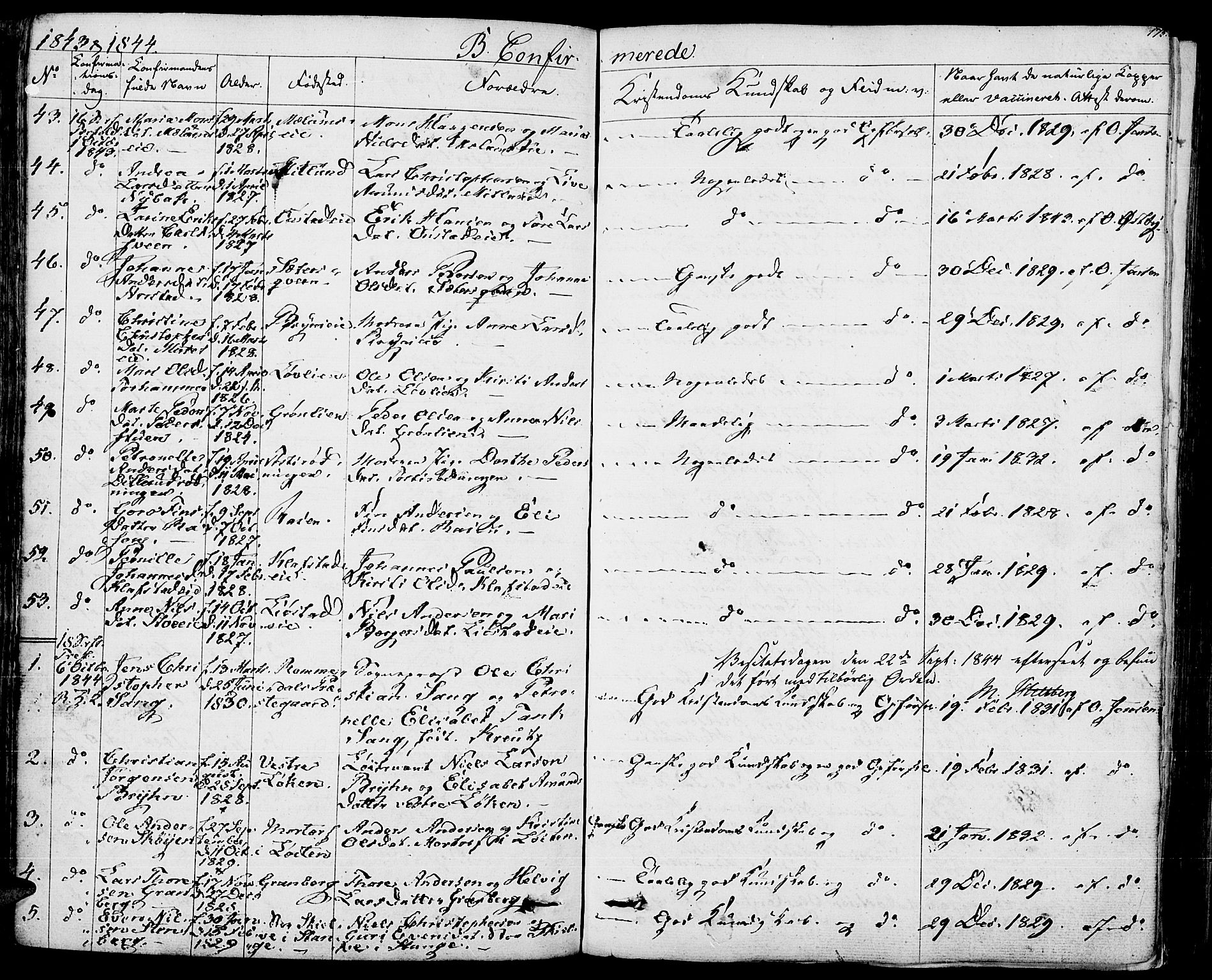 Romedal prestekontor, SAH/PREST-004/K/L0003: Parish register (official) no. 3, 1829-1846, p. 175