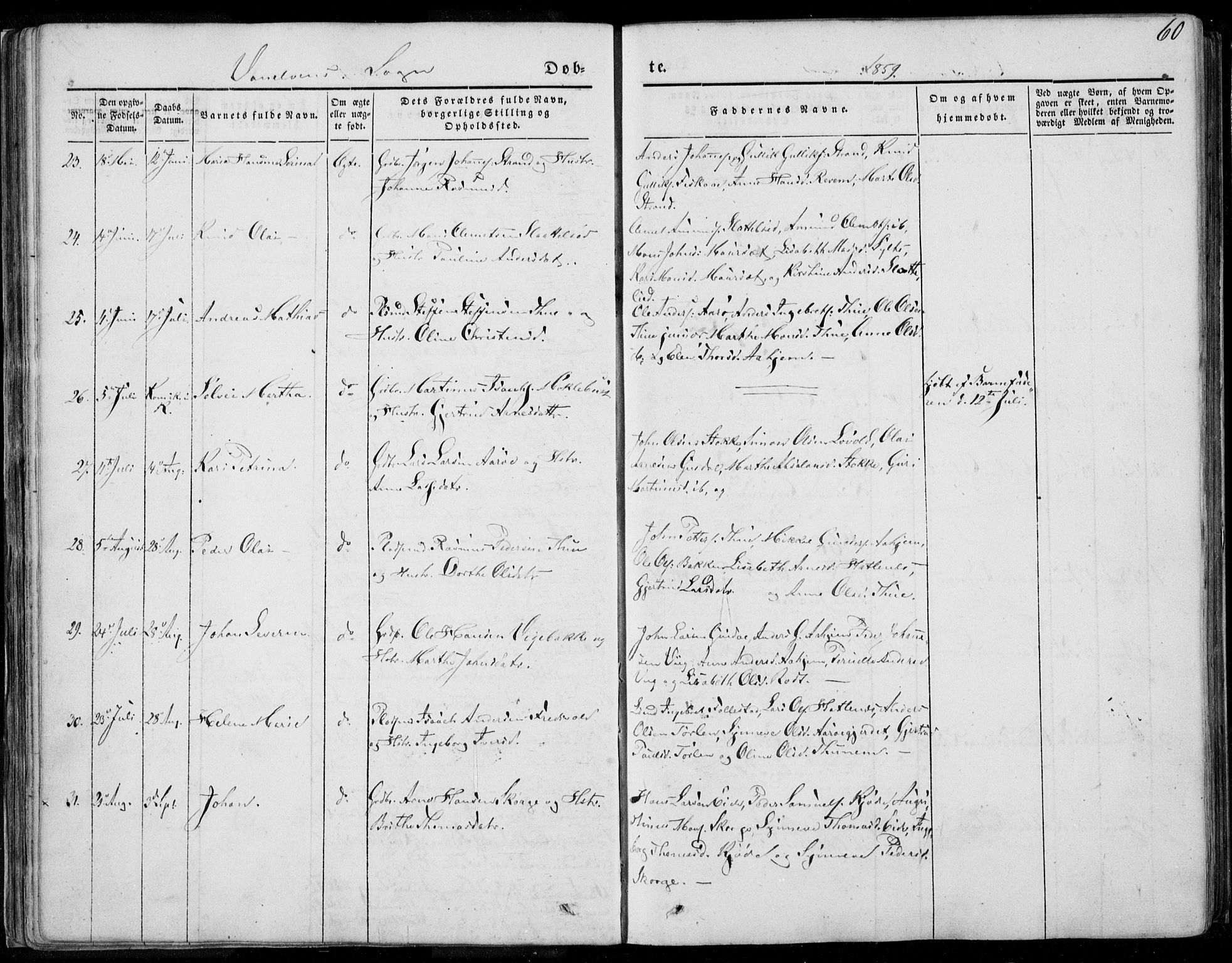 Ministerialprotokoller, klokkerbøker og fødselsregistre - Møre og Romsdal, AV/SAT-A-1454/501/L0006: Parish register (official) no. 501A06, 1844-1868, p. 60