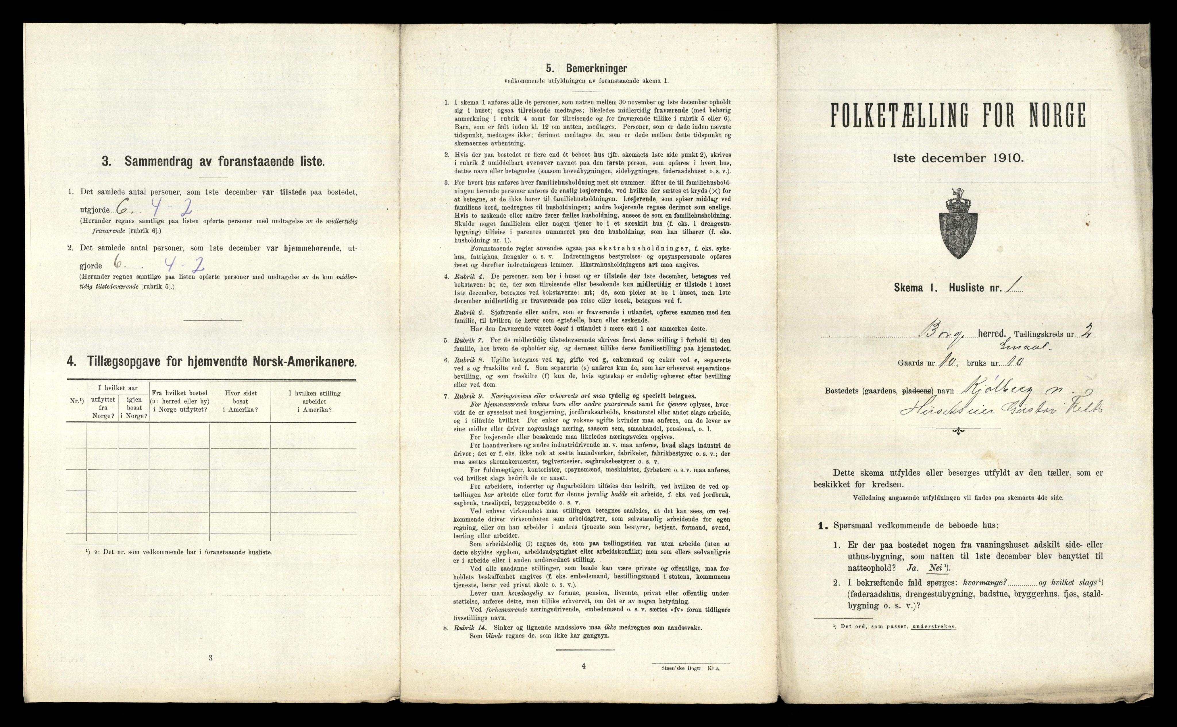 RA, 1910 census for Borge, 1910, p. 180