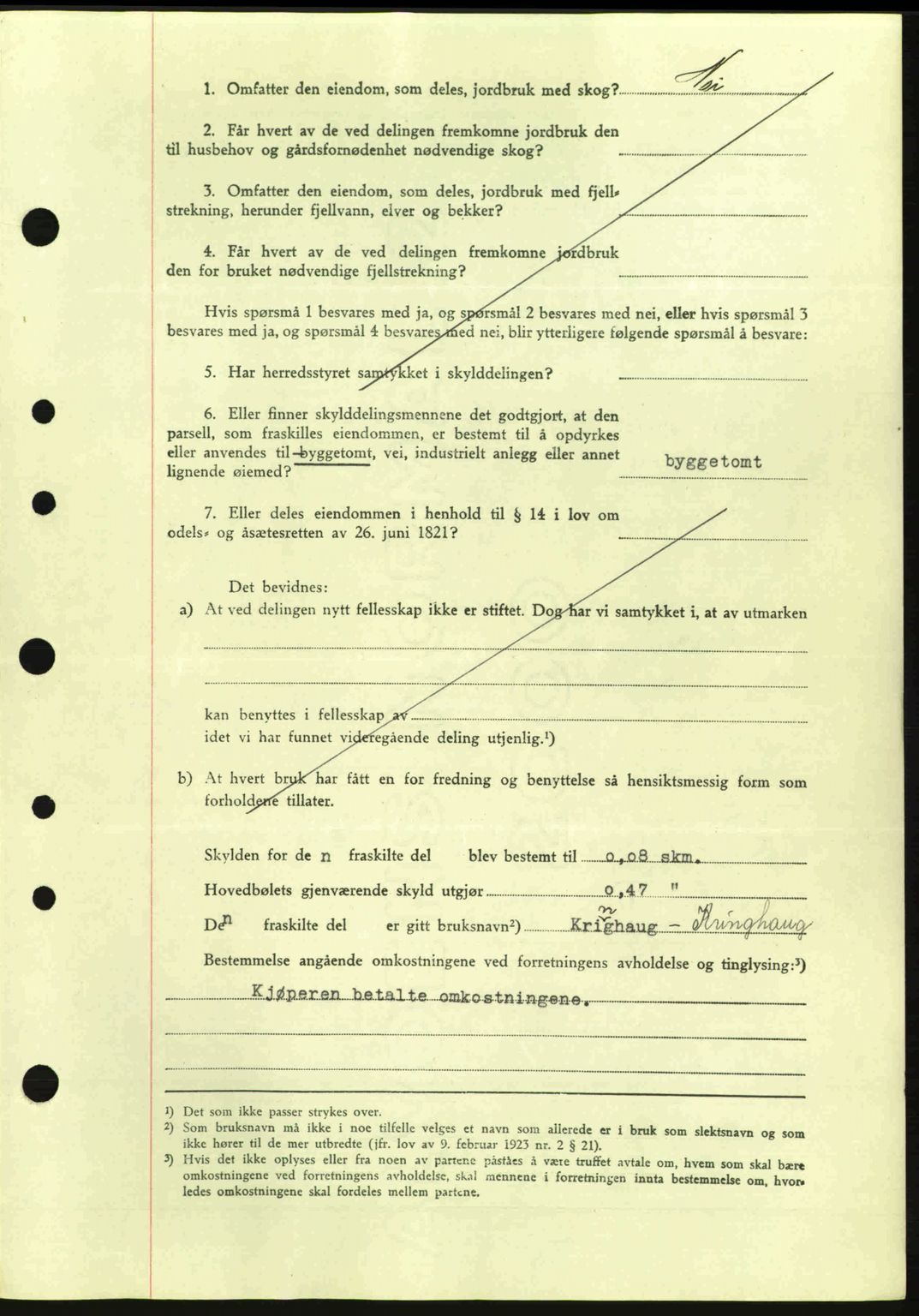 Idd og Marker sorenskriveri, AV/SAO-A-10283/G/Gb/Gbb/L0004: Mortgage book no. A4, 1940-1941, Diary no: : 1210/1941