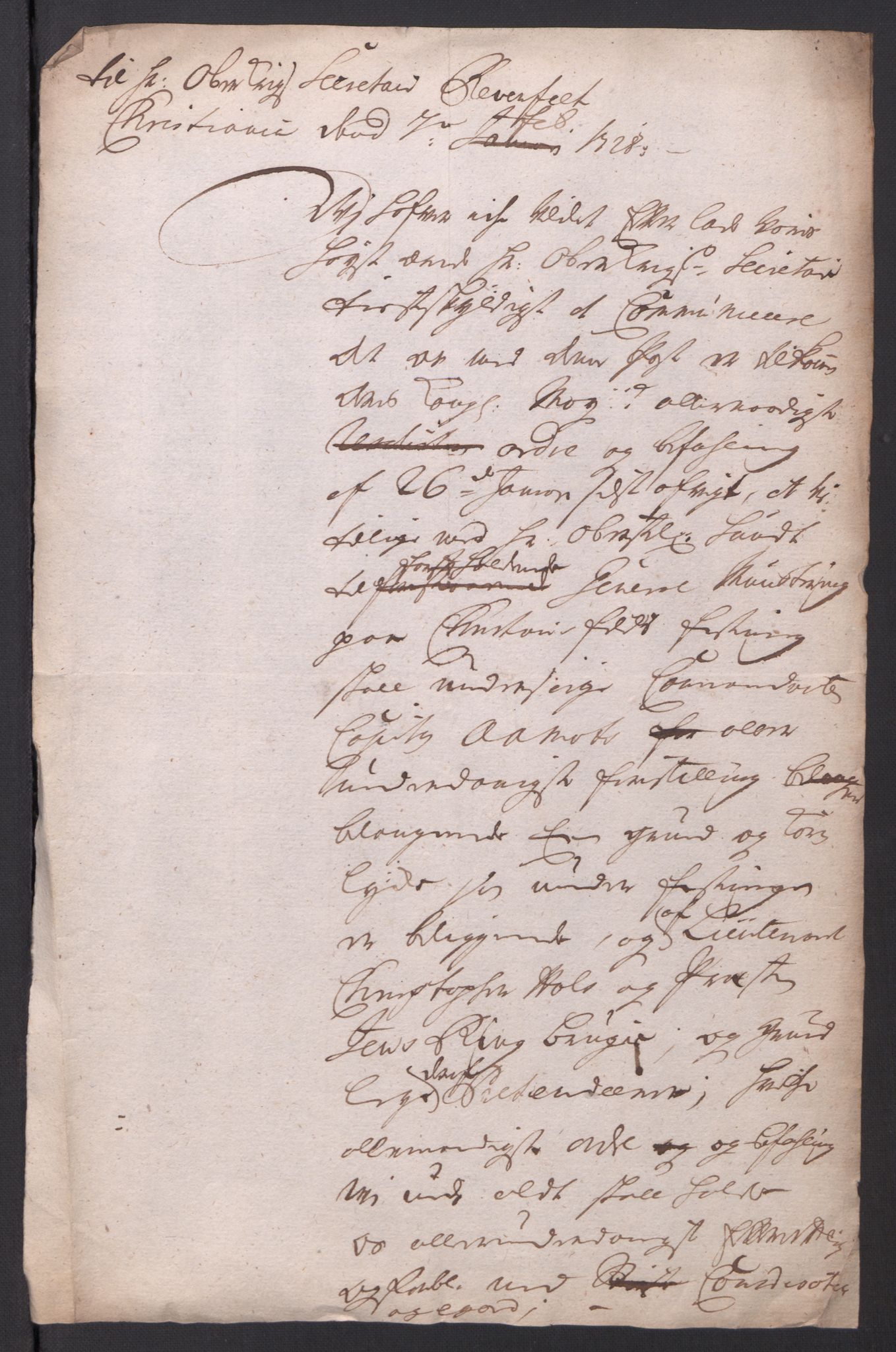 Kommanderende general (KG I) med Det norske krigsdirektorium, AV/RA-EA-5419/B/L0010: Kommanderende generals konsepter og kopibok, 1728-1730, p. 57