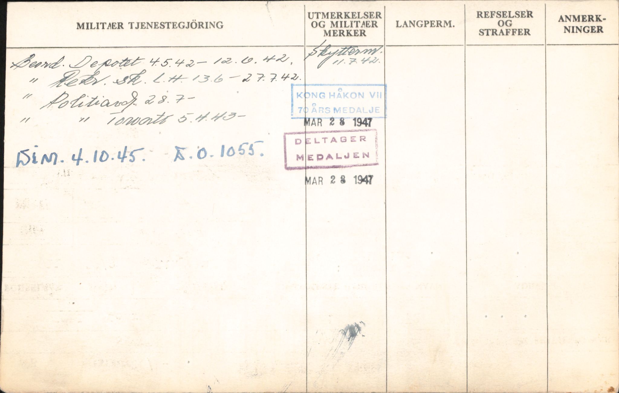 Forsvaret, Forsvarets overkommando/Luftforsvarsstaben, AV/RA-RAFA-4079/P/Pa/L0028: Personellpapirer, 1911, p. 34