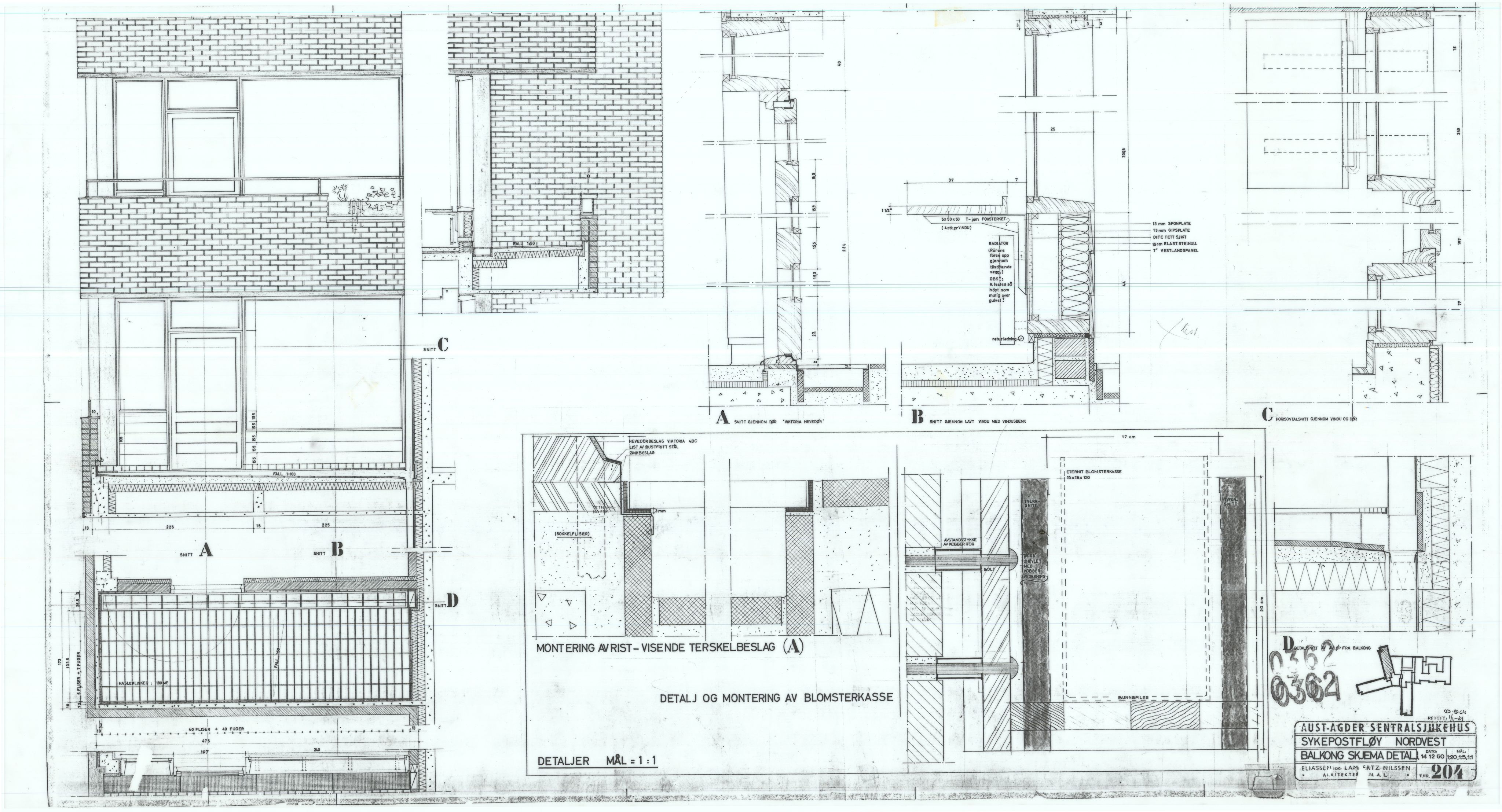 Eliassen og Lambertz-Nilssen Arkitekter, AAKS/PA-2983/T/T01/L0002: Tegningskogger 0362, 1960-1966, p. 1