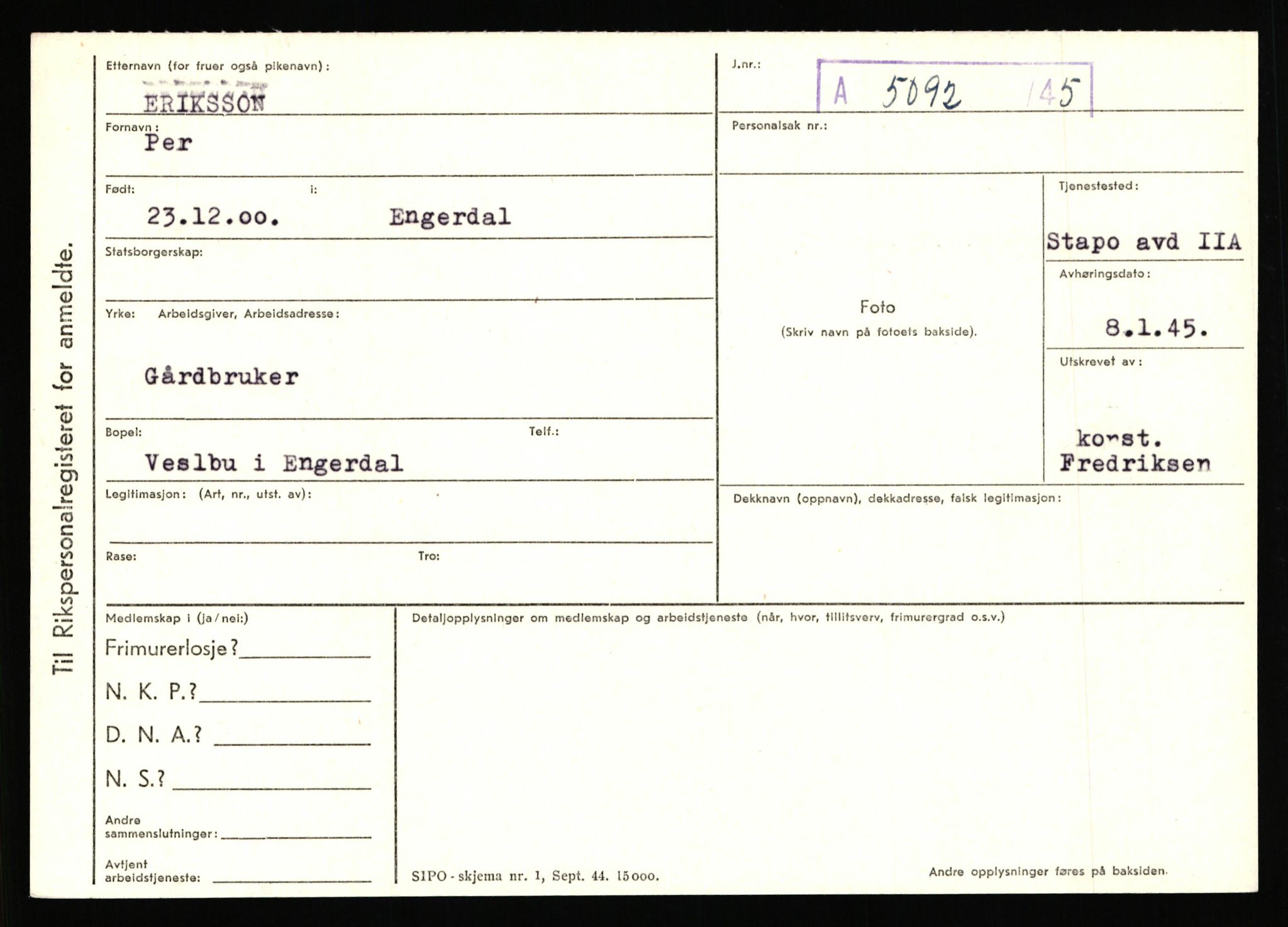 Statspolitiet - Hovedkontoret / Osloavdelingen, AV/RA-S-1329/C/Ca/L0004: Eid - funn av gjenstander	, 1943-1945, p. 2059