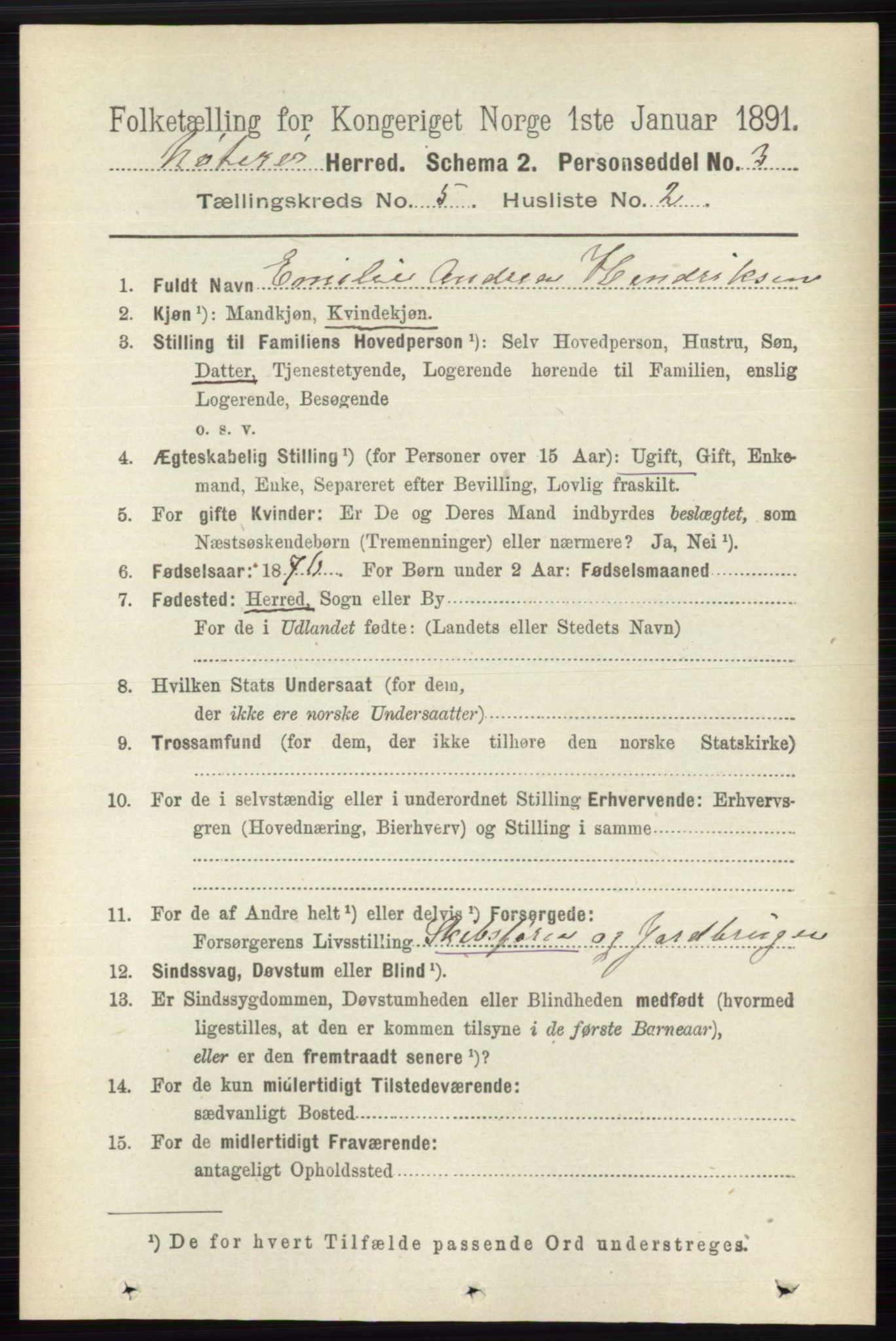 RA, 1891 census for 0722 Nøtterøy, 1891, p. 2555