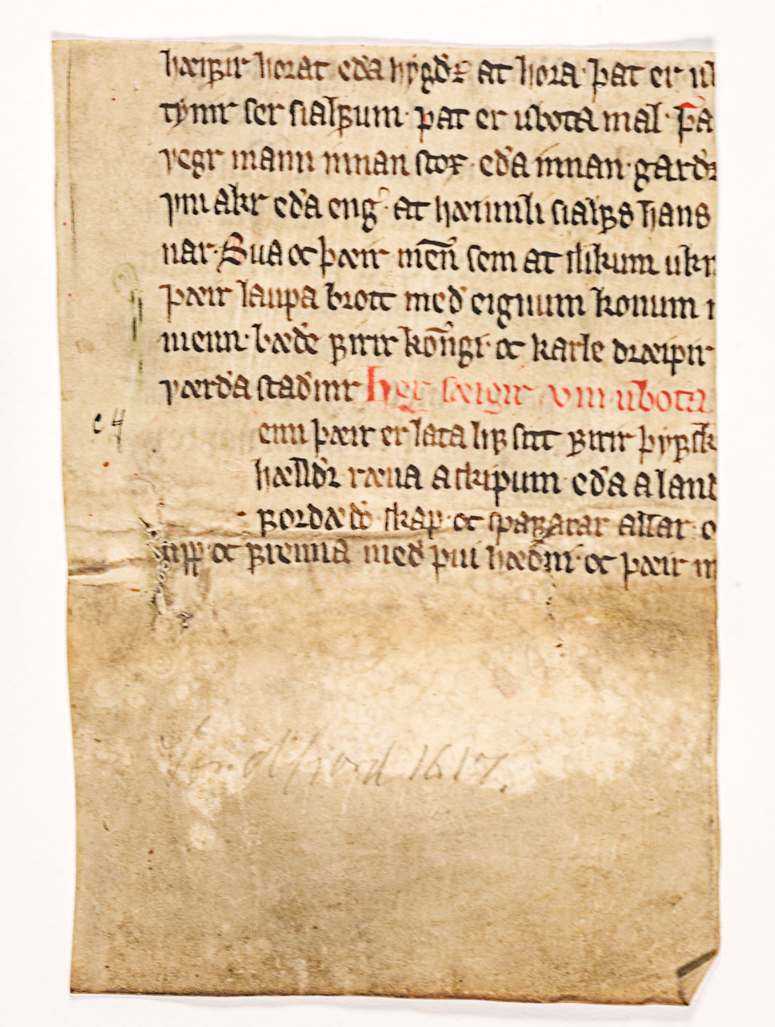 Riksarkivets diplomsamling, RA/EA-5965/F26/L0002: Norrøne membranfragmenter bestand 2-9 (10), 1100-1536, p. 342