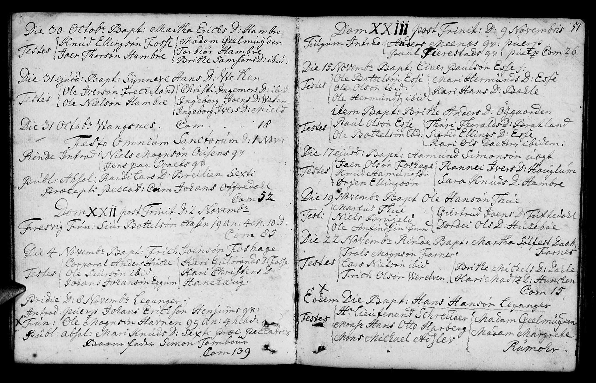 Leikanger sokneprestembete, AV/SAB-A-81001/H/Haa/Haaa/L0003: Parish register (official) no. A 3, 1756-1770, p. 51