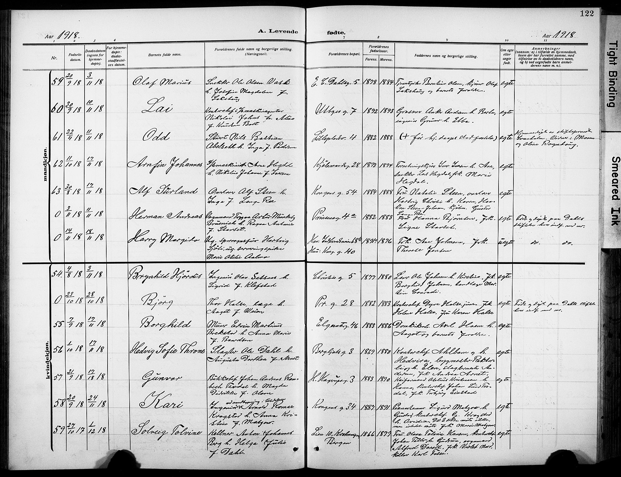 Ministerialprotokoller, klokkerbøker og fødselsregistre - Sør-Trøndelag, AV/SAT-A-1456/601/L0096: Parish register (copy) no. 601C14, 1911-1931, p. 122