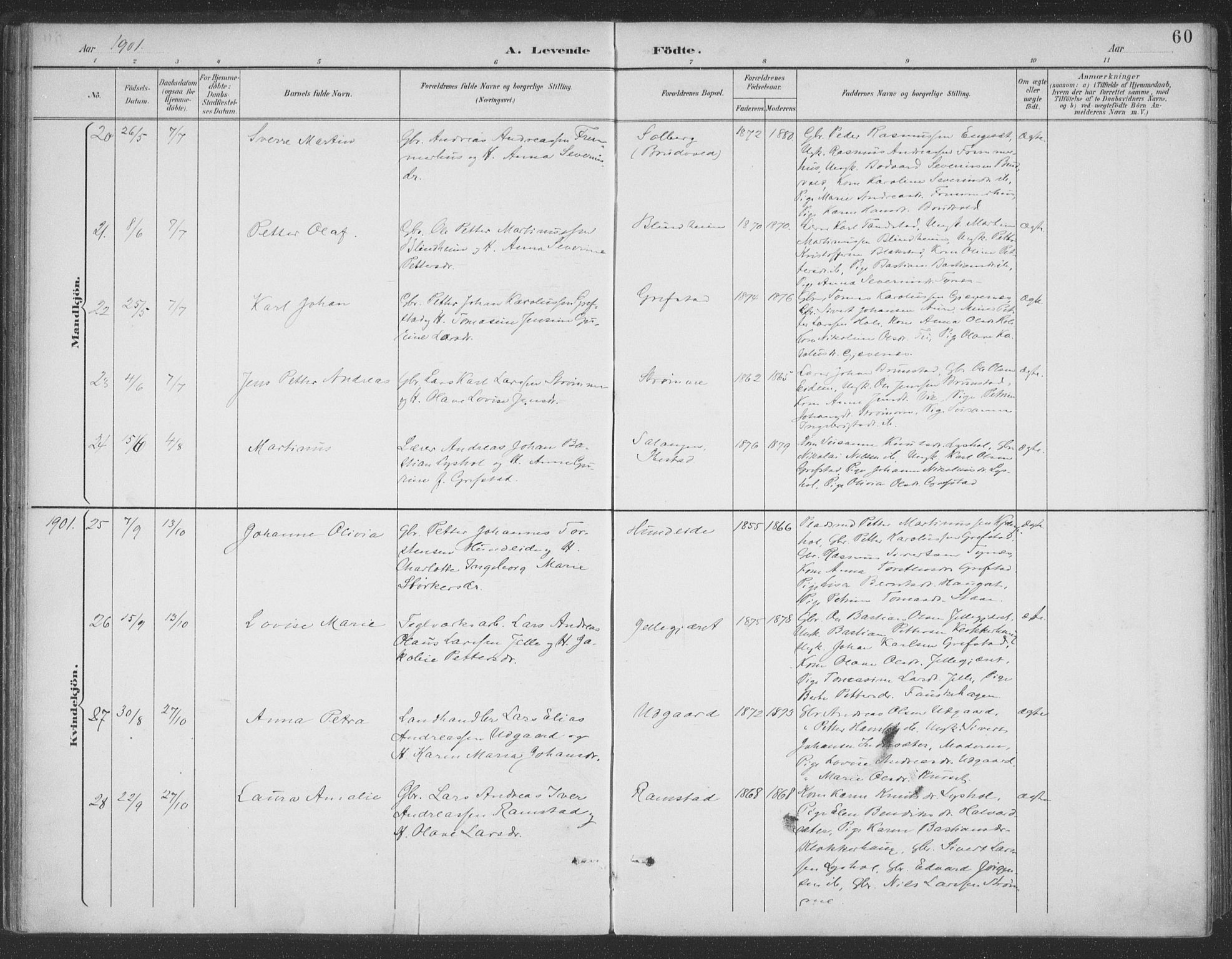 Ministerialprotokoller, klokkerbøker og fødselsregistre - Møre og Romsdal, AV/SAT-A-1454/523/L0335: Parish register (official) no. 523A02, 1891-1911, p. 60