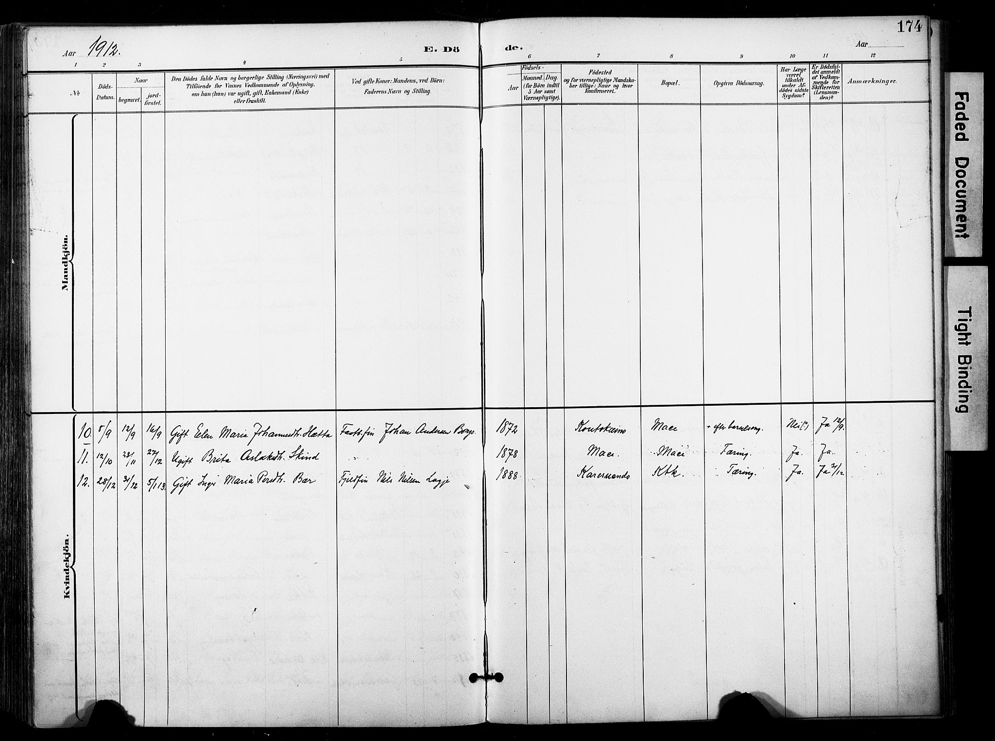 Kautokeino sokneprestembete, SATØ/S-1340/H/Ha/L0005.kirke: Parish register (official) no. 5, 1896-1916, p. 174