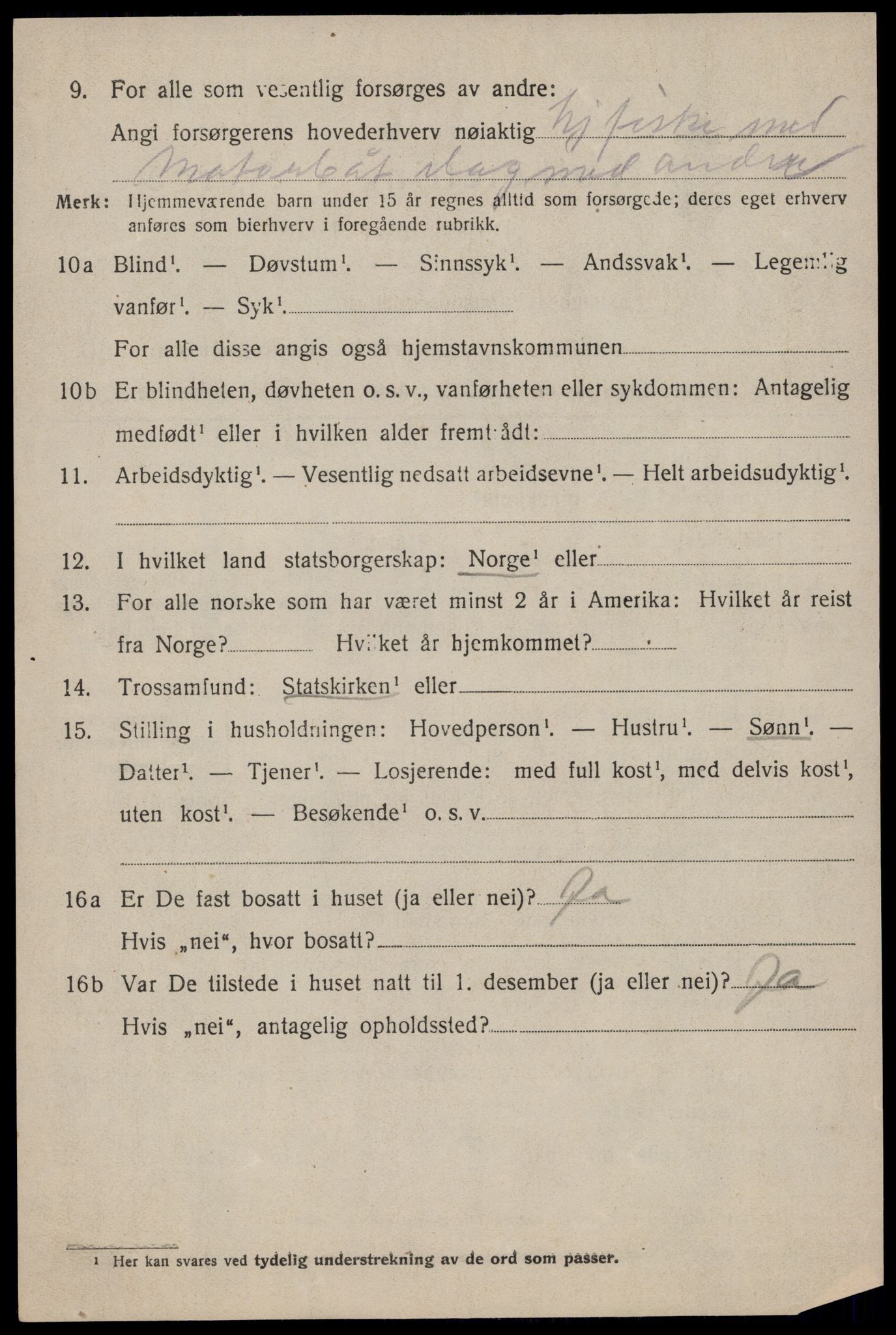 SAST, 1920 census for Håland, 1920, p. 5690