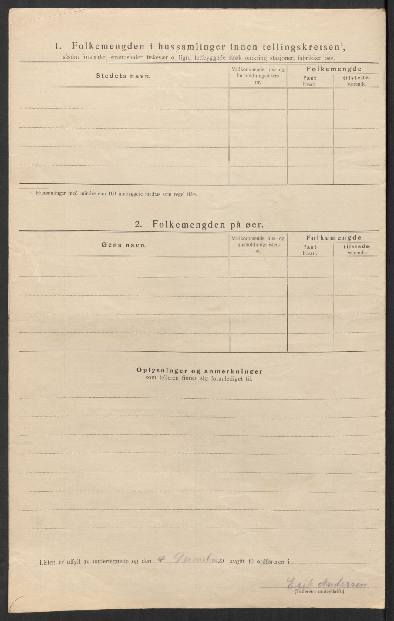 SAK, 1920 census for Søndeled, 1920, p. 44