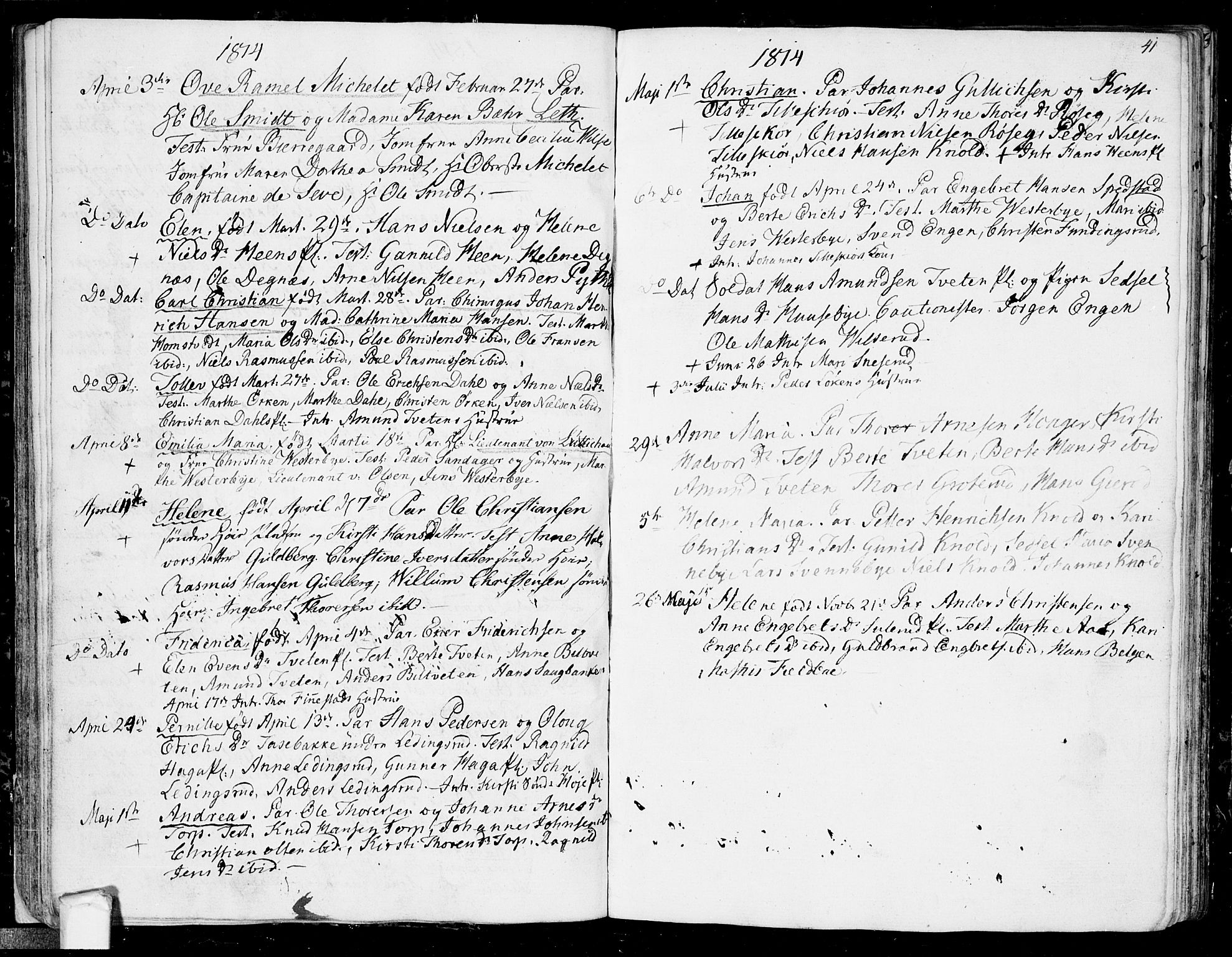 Eidsberg prestekontor Kirkebøker, AV/SAO-A-10905/F/Fa/L0006: Parish register (official) no. I 6, 1807-1814, p. 41