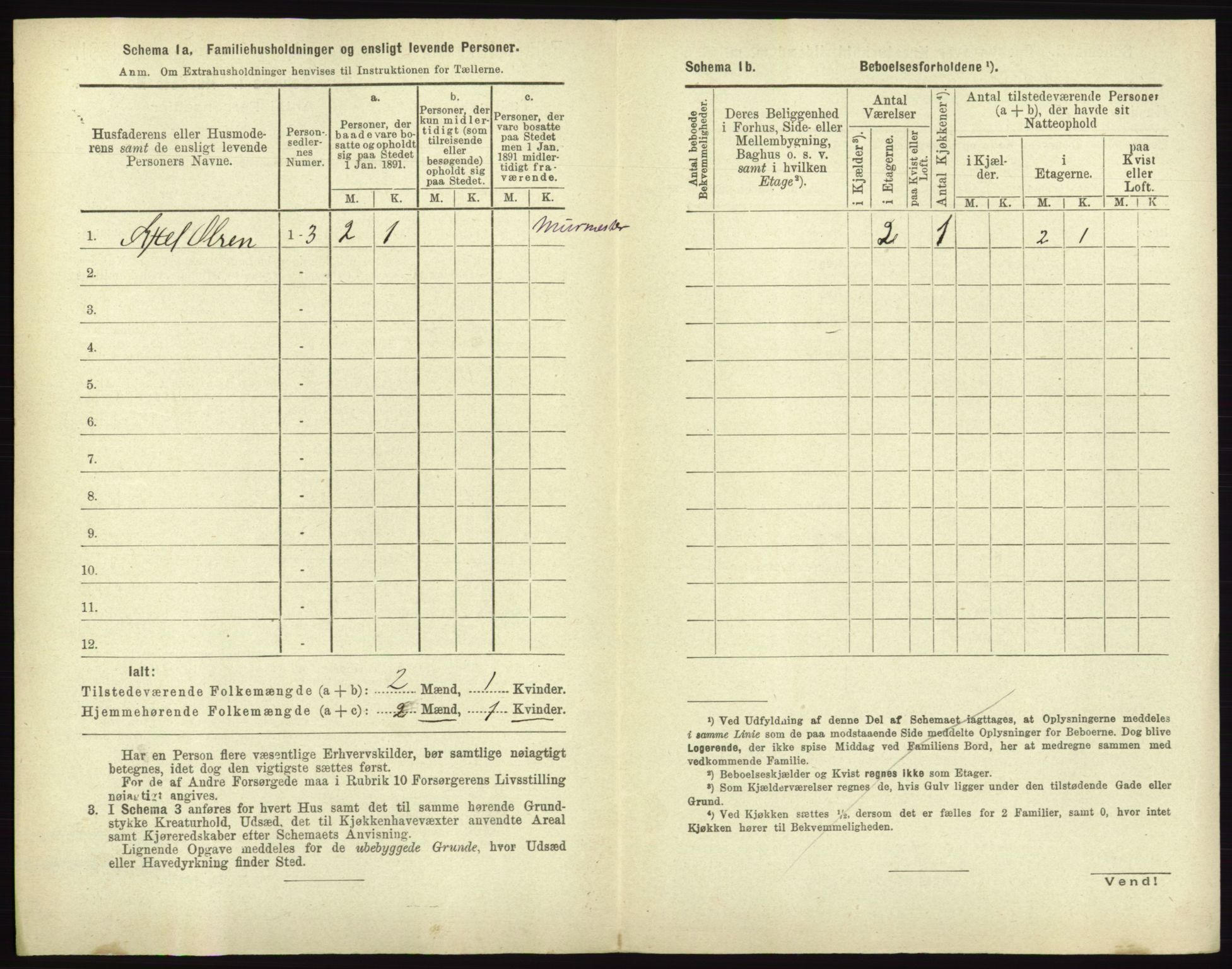 RA, 1891 census for 0101 Fredrikshald, 1891, p. 1543