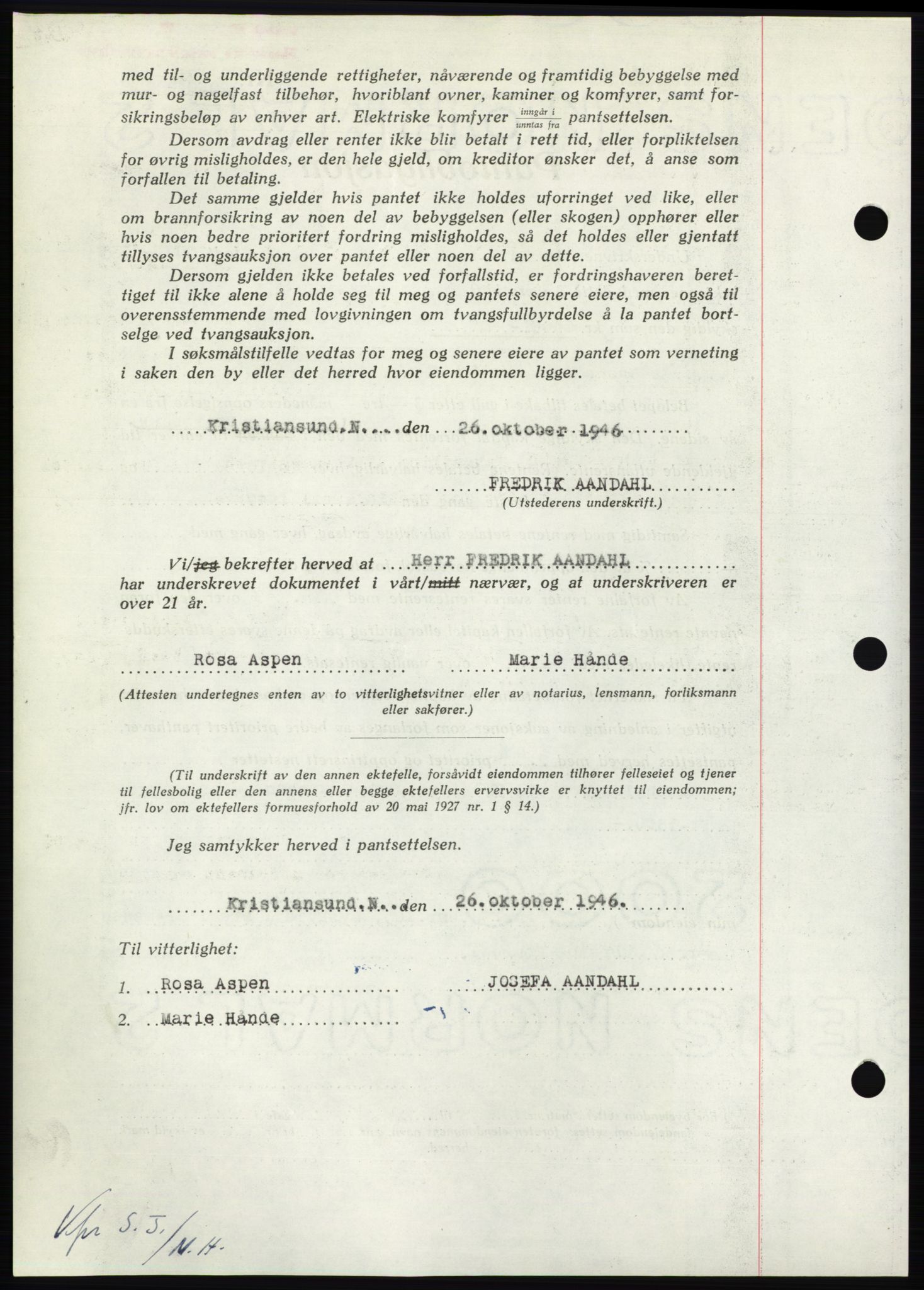 Nordmøre sorenskriveri, AV/SAT-A-4132/1/2/2Ca: Mortgage book no. B98, 1948-1948, Diary no: : 593/1948