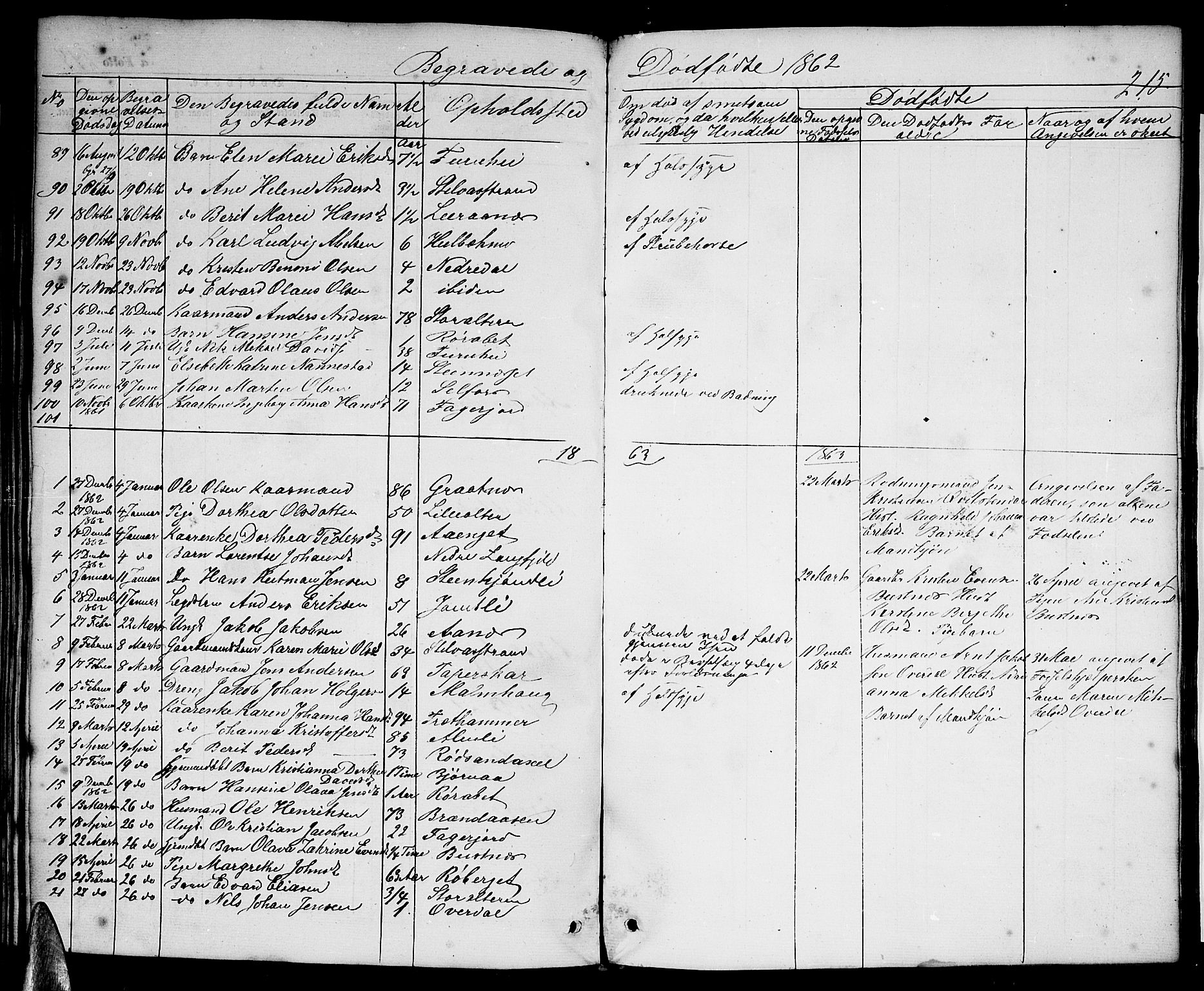 Ministerialprotokoller, klokkerbøker og fødselsregistre - Nordland, SAT/A-1459/827/L0414: Parish register (copy) no. 827C03, 1853-1865, p. 215