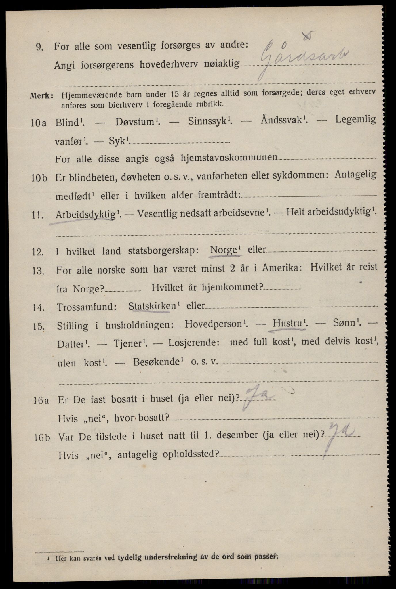 SAST, 1920 census for Hetland, 1920, p. 19400