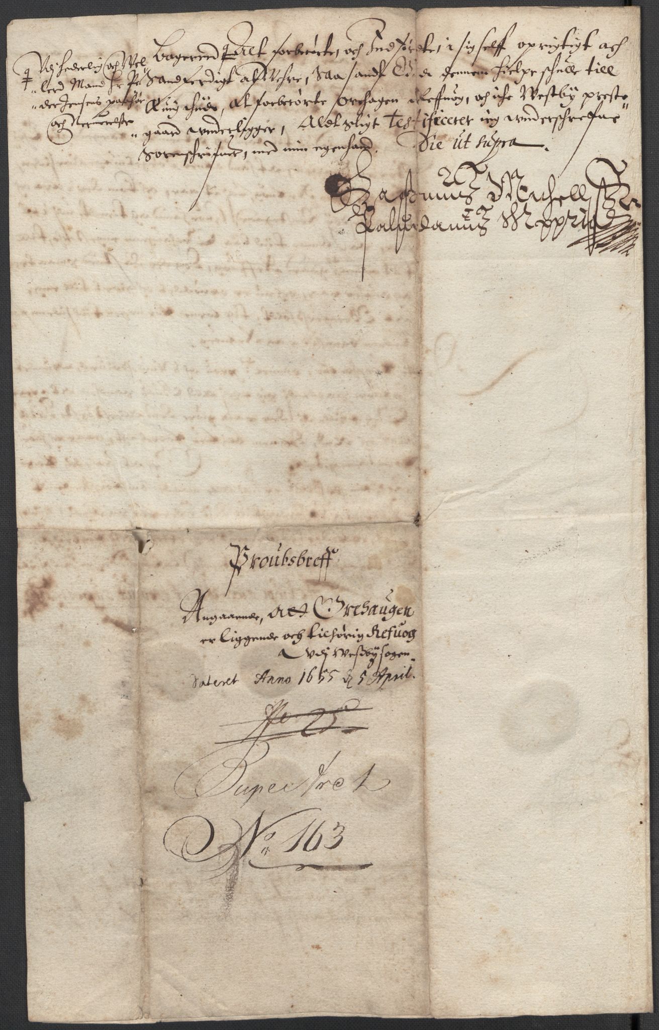 Riksarkivets diplomsamling, RA/EA-5965/F15/L0006: Prestearkiv - Akershus, 1593-1865, p. 239