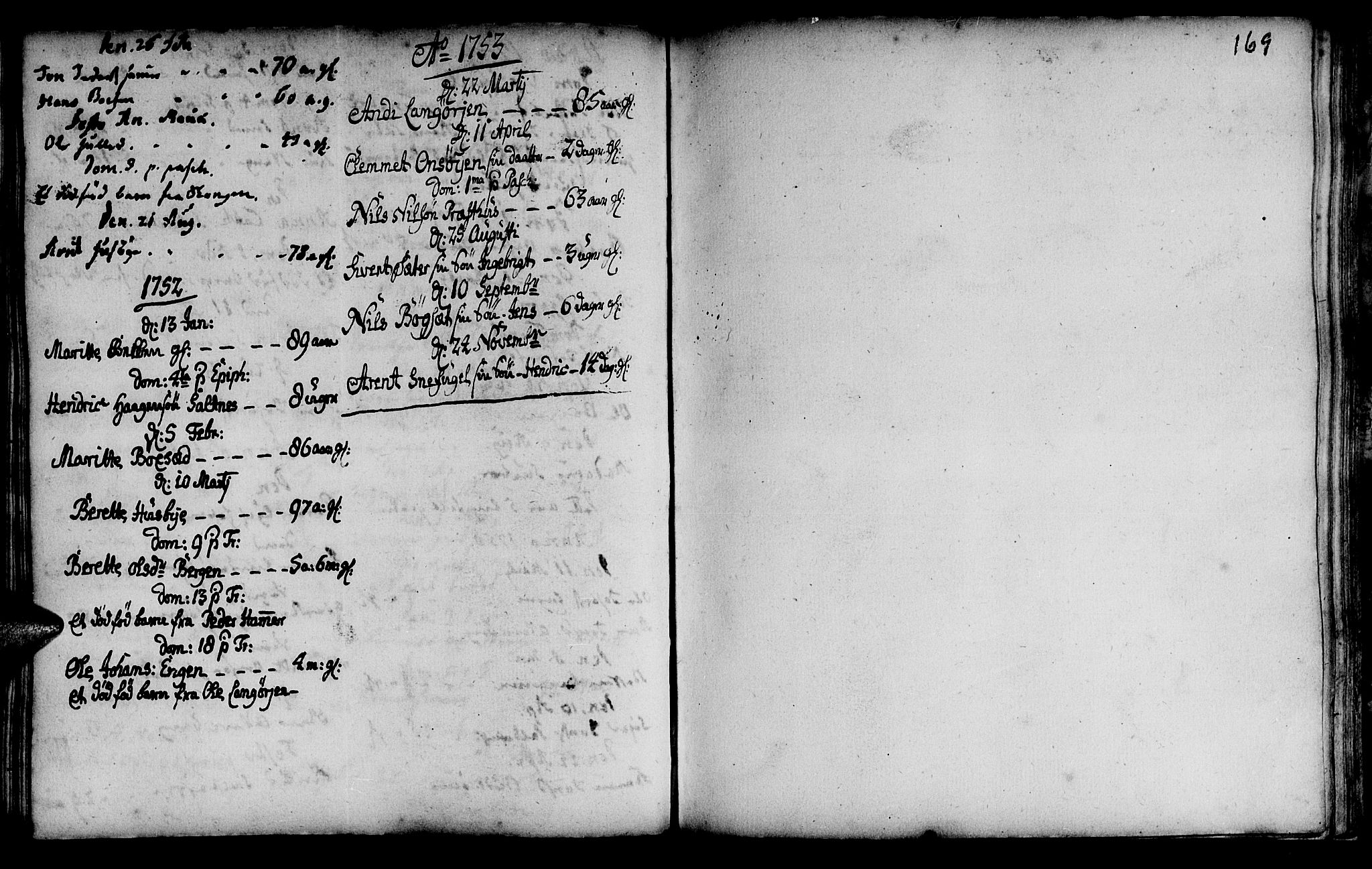 Ministerialprotokoller, klokkerbøker og fødselsregistre - Sør-Trøndelag, SAT/A-1456/666/L0783: Parish register (official) no. 666A01, 1702-1753, p. 169