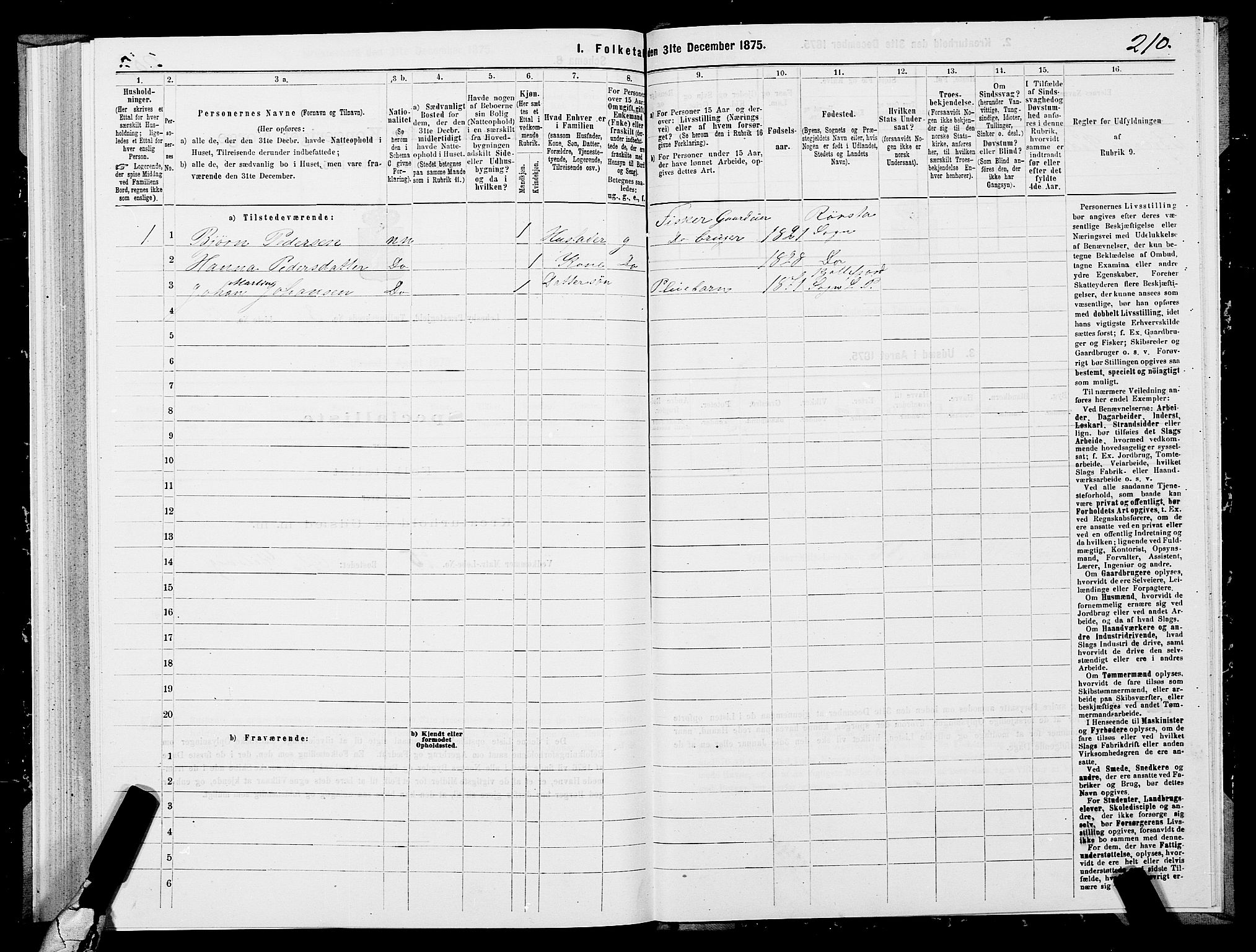 SATØ, 1875 census for 2022P Lebesby, 1875, p. 1210