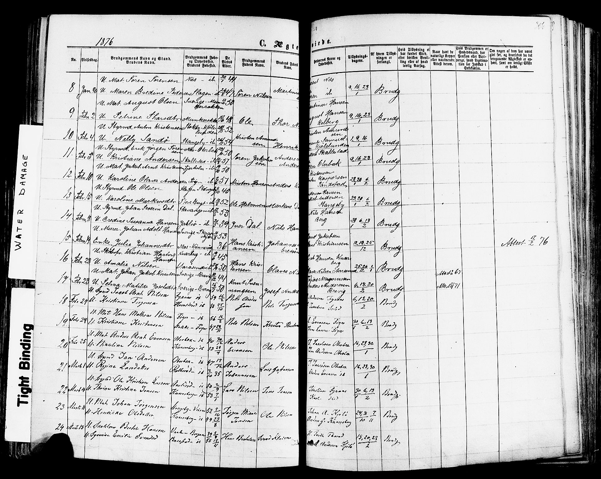 Nøtterøy kirkebøker, AV/SAKO-A-354/F/Fa/L0007: Parish register (official) no. I 7, 1865-1877, p. 306