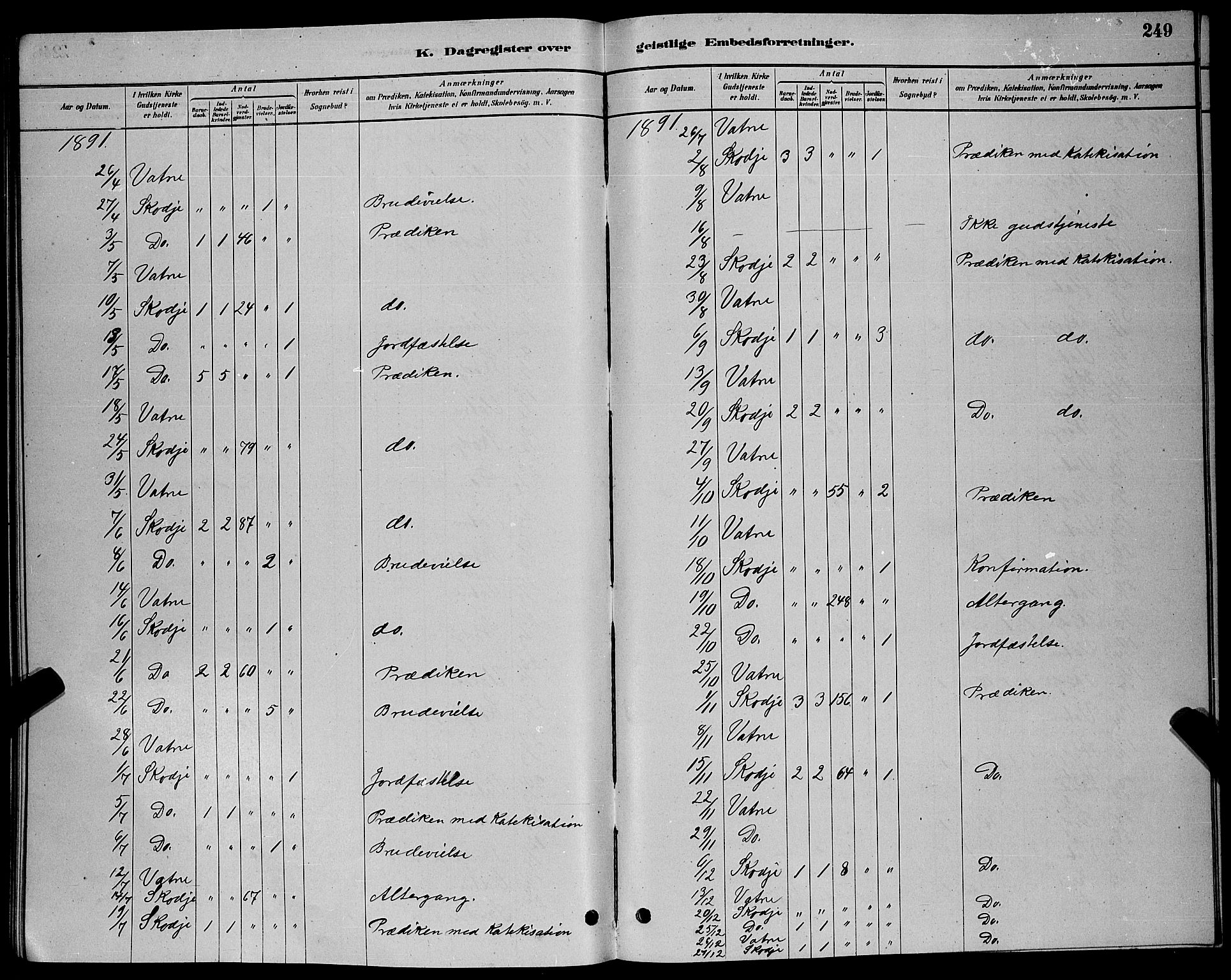 Ministerialprotokoller, klokkerbøker og fødselsregistre - Møre og Romsdal, AV/SAT-A-1454/524/L0365: Parish register (copy) no. 524C06, 1880-1899, p. 249