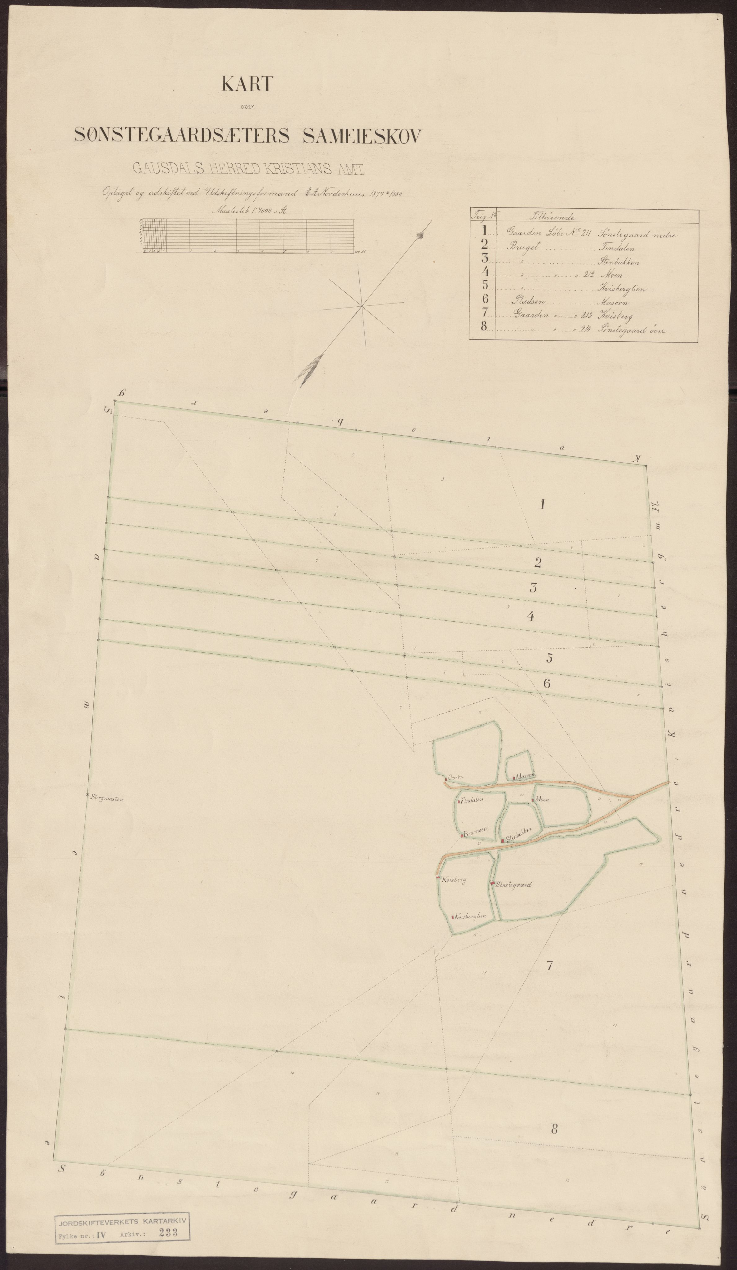 Jordskifteverkets kartarkiv, AV/RA-S-3929/T, 1859-1988, p. 293