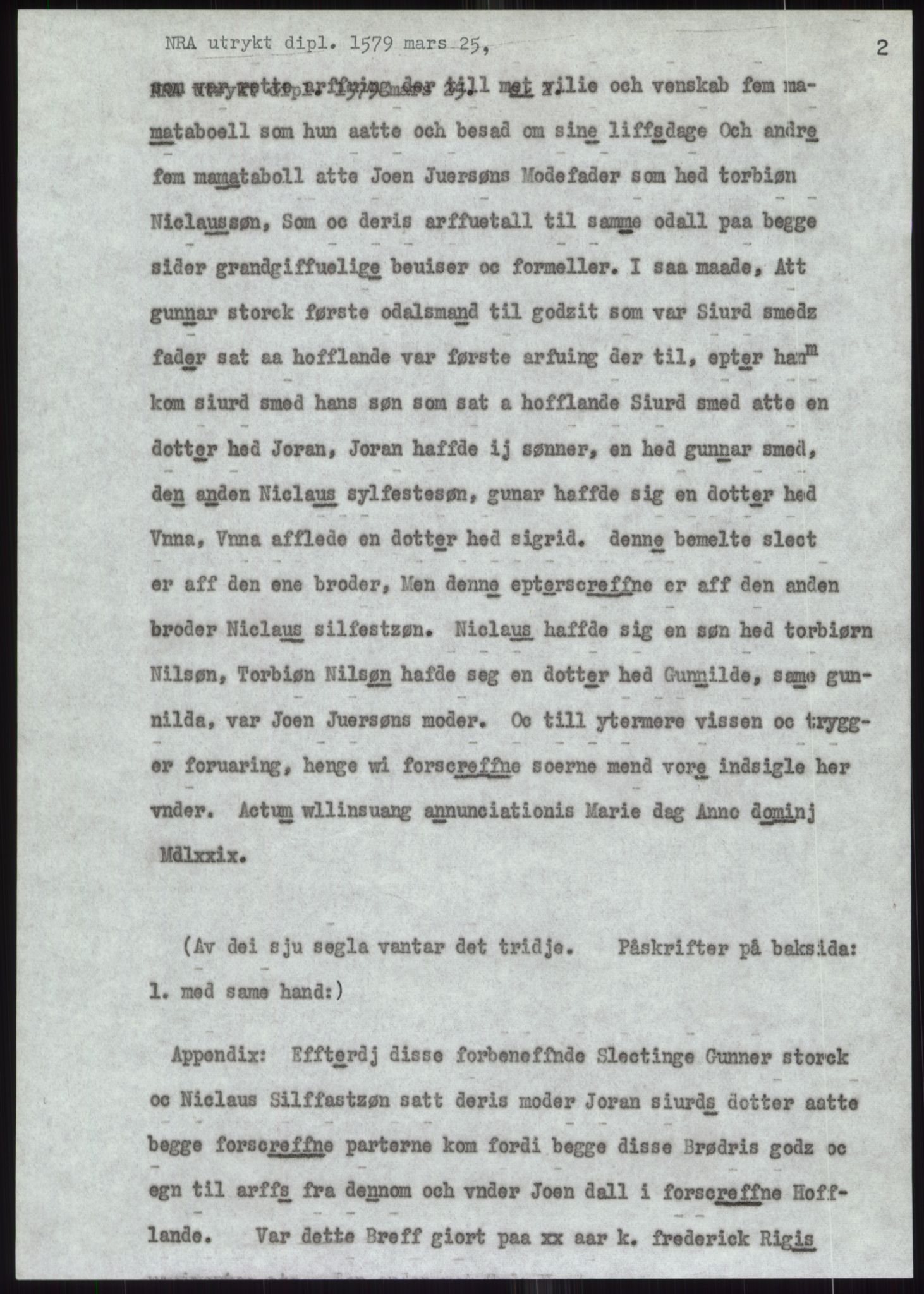 Samlinger til kildeutgivelse, Diplomavskriftsamlingen, AV/RA-EA-4053/H/Ha, p. 2498