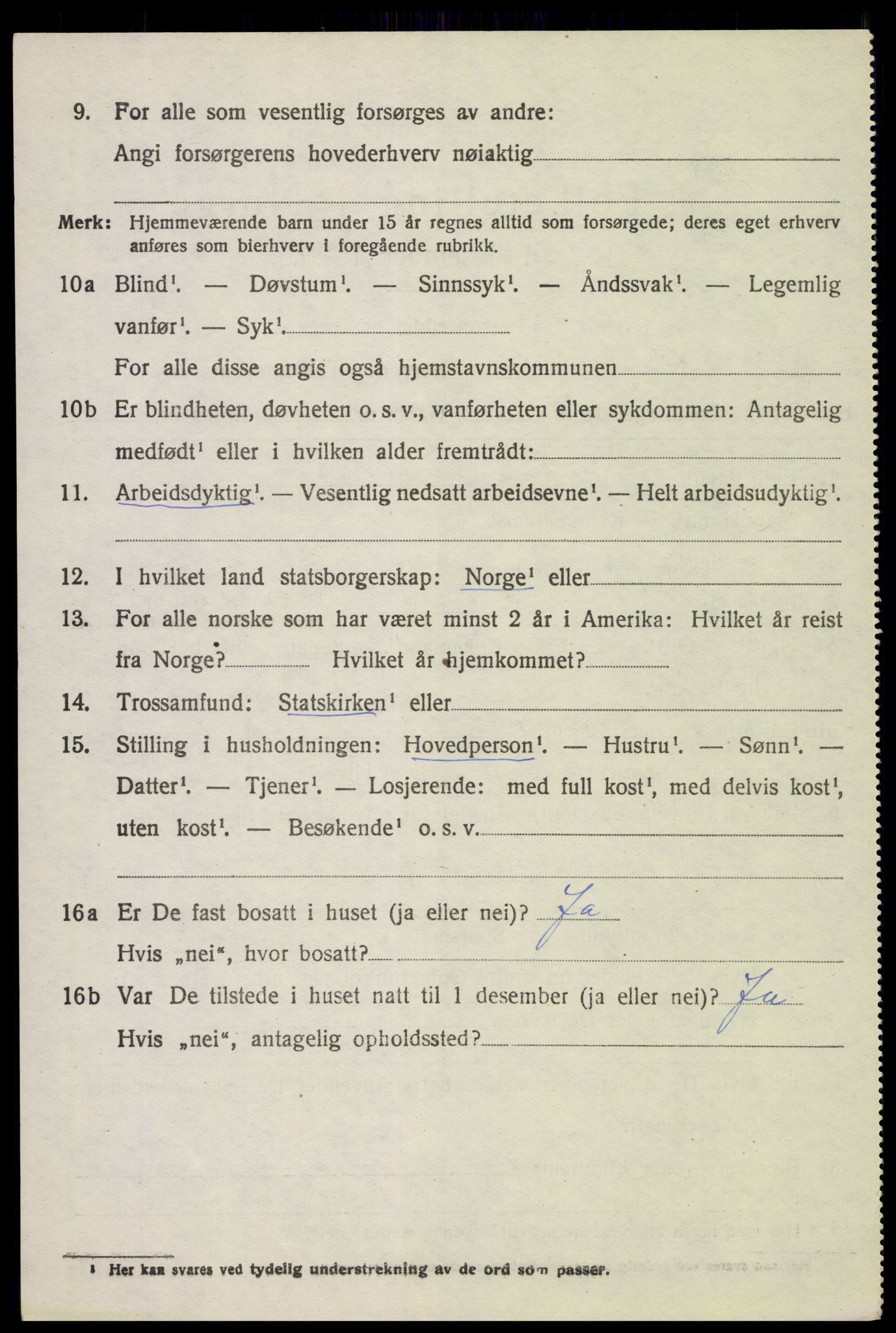 SAH, 1920 census for Romedal, 1920, p. 12582