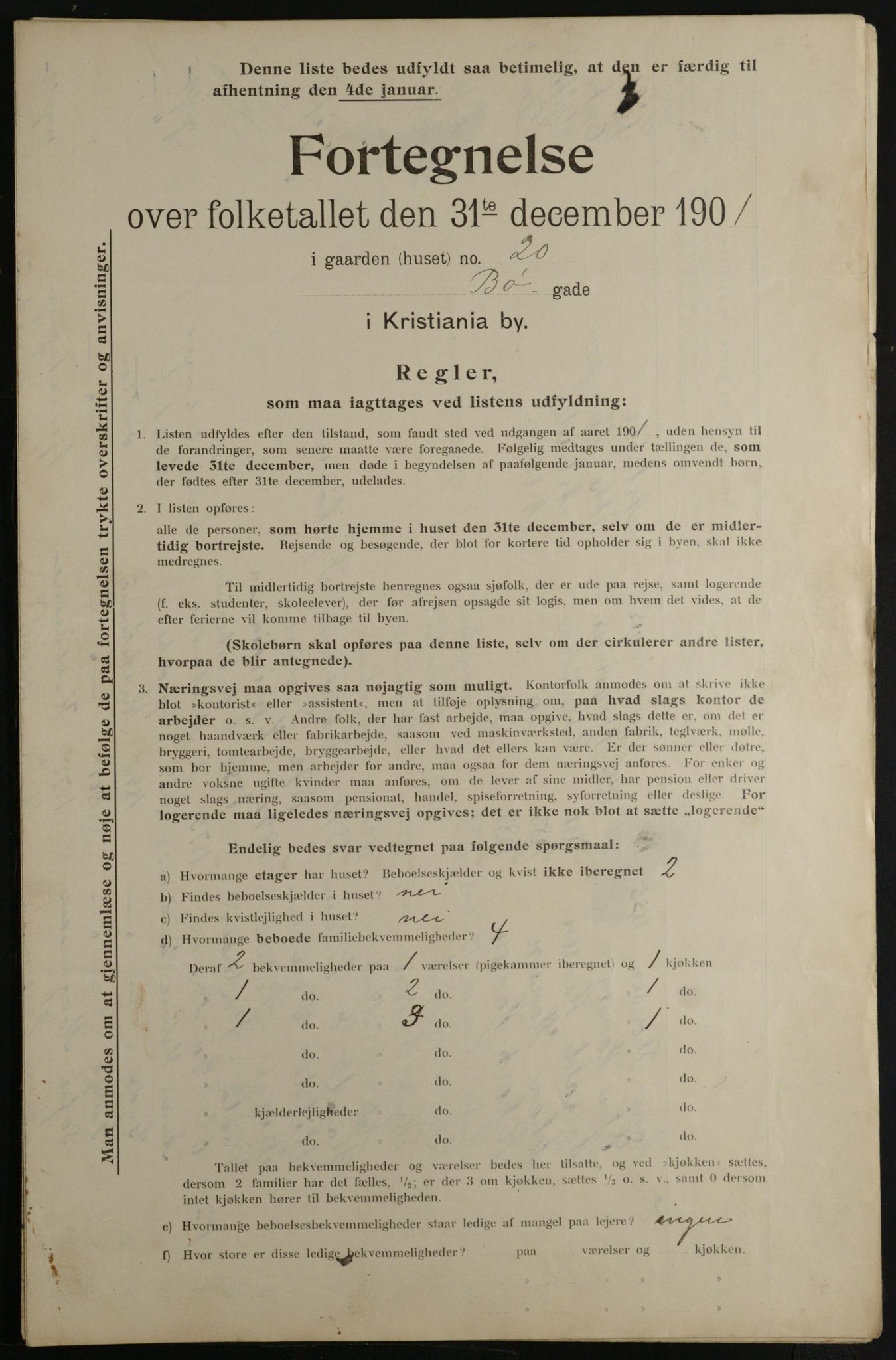 OBA, Municipal Census 1901 for Kristiania, 1901, p. 1850