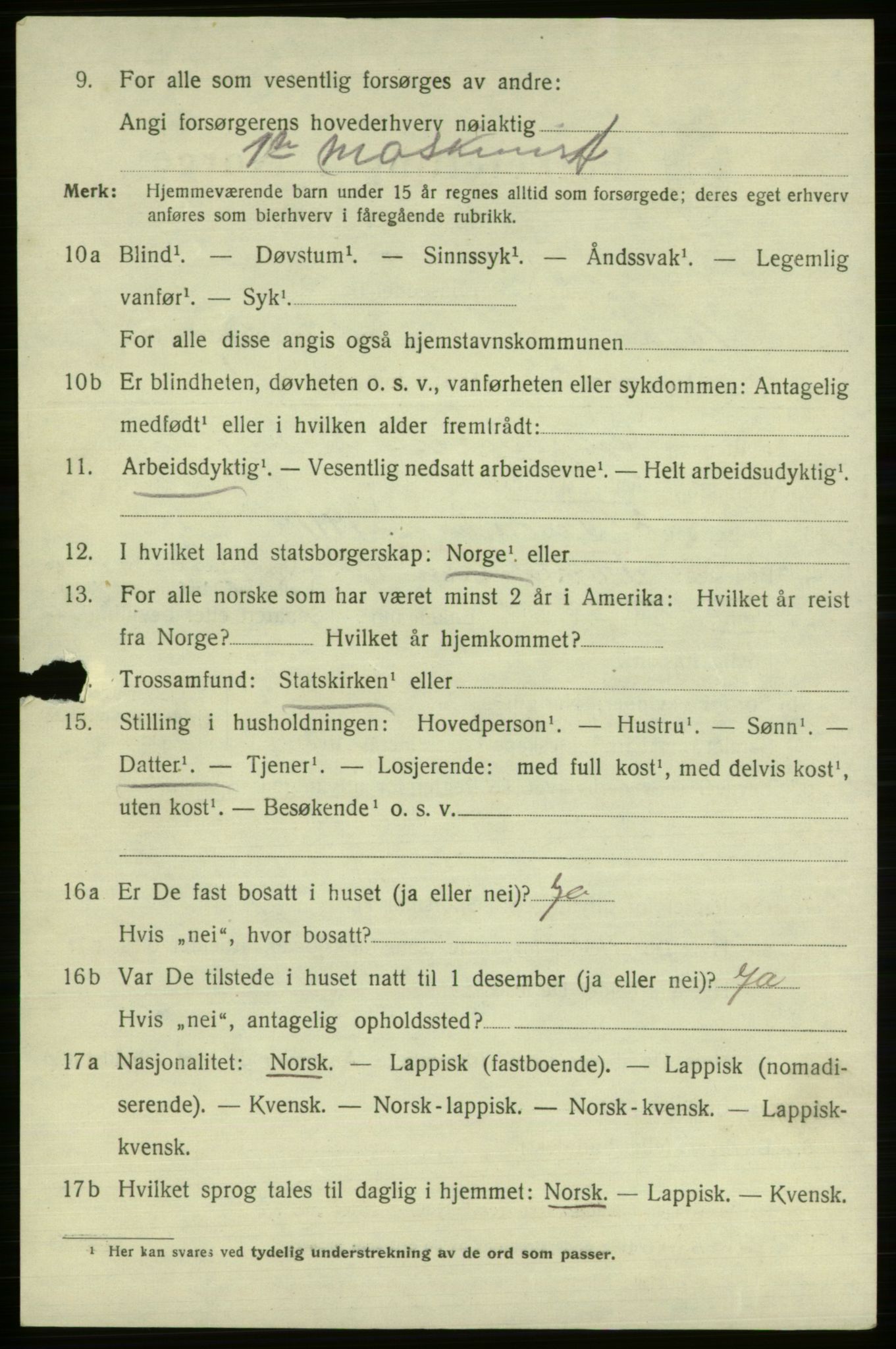 SATØ, 1920 census for Vardø, 1920, p. 3531