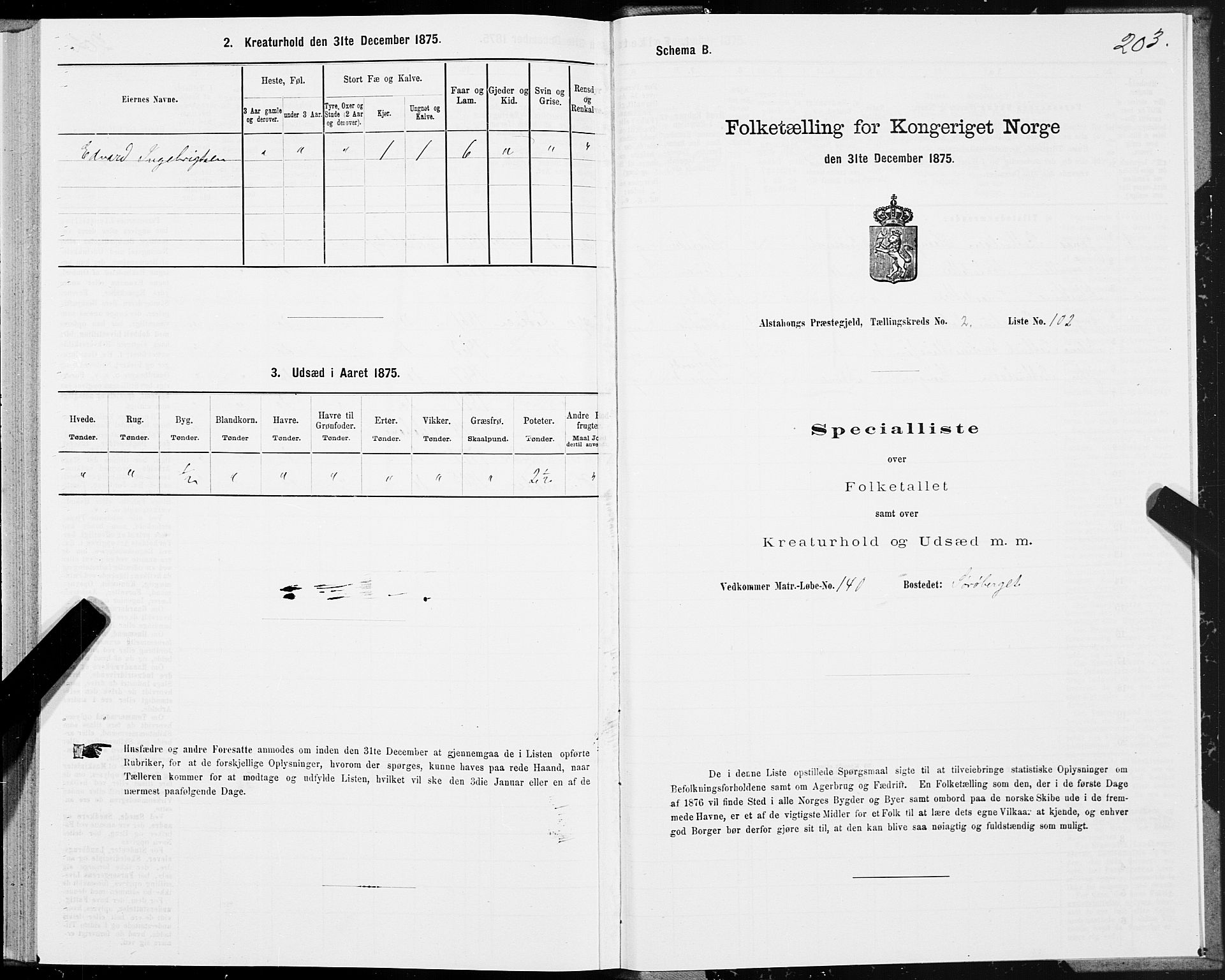 SAT, 1875 census for 1820P Alstahaug, 1875, p. 1803