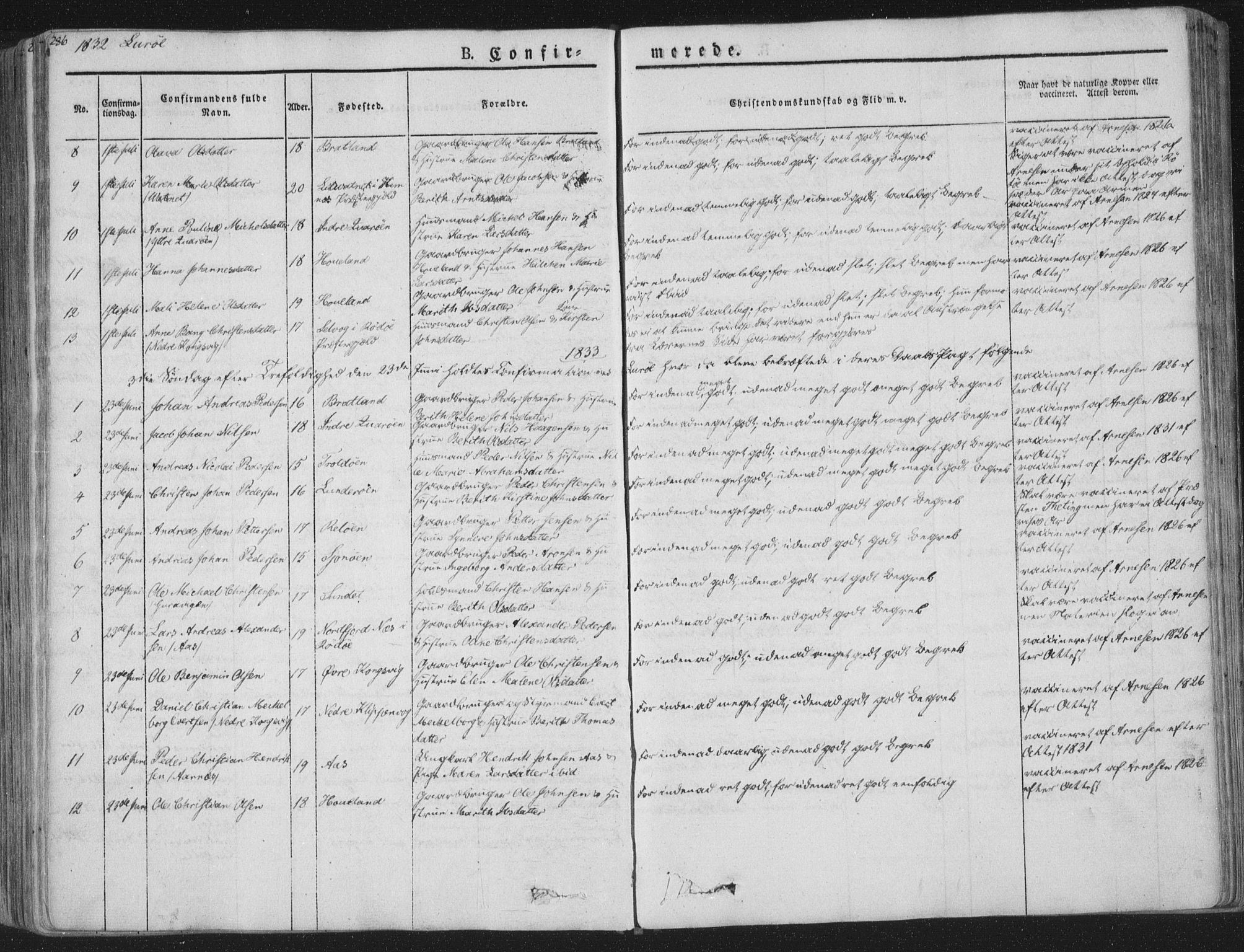 Ministerialprotokoller, klokkerbøker og fødselsregistre - Nordland, SAT/A-1459/839/L0565: Parish register (official) no. 839A02, 1825-1862, p. 286