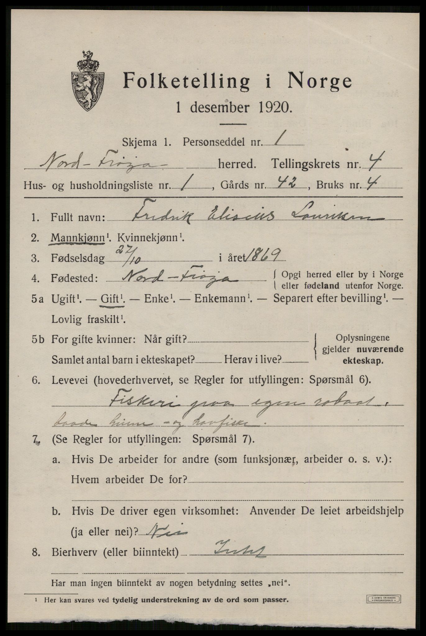 SAT, 1920 census for Nord-Frøya, 1920, p. 8127