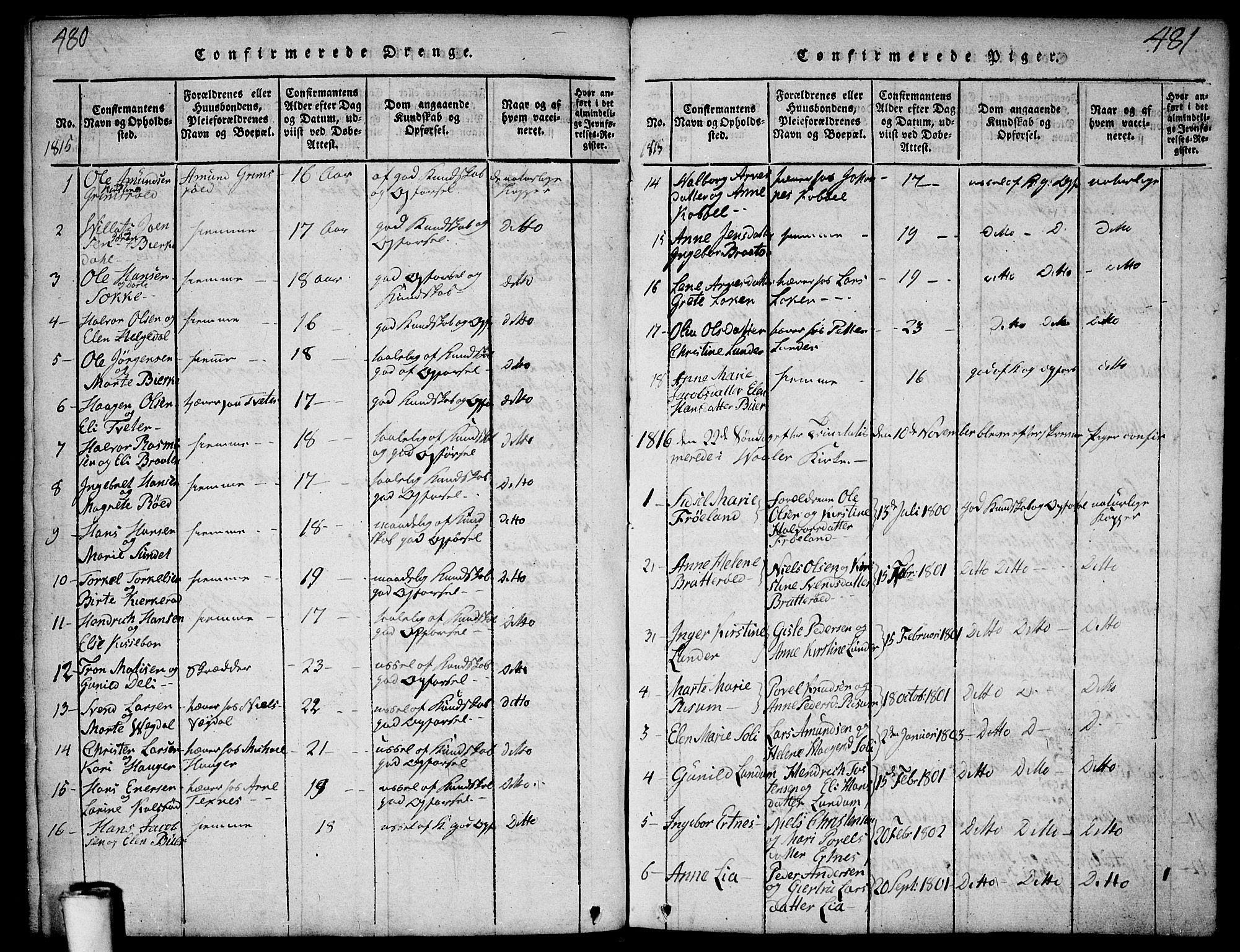 Våler prestekontor Kirkebøker, AV/SAO-A-11083/F/Fa/L0005: Parish register (official) no. I 5, 1815-1839, p. 480-481